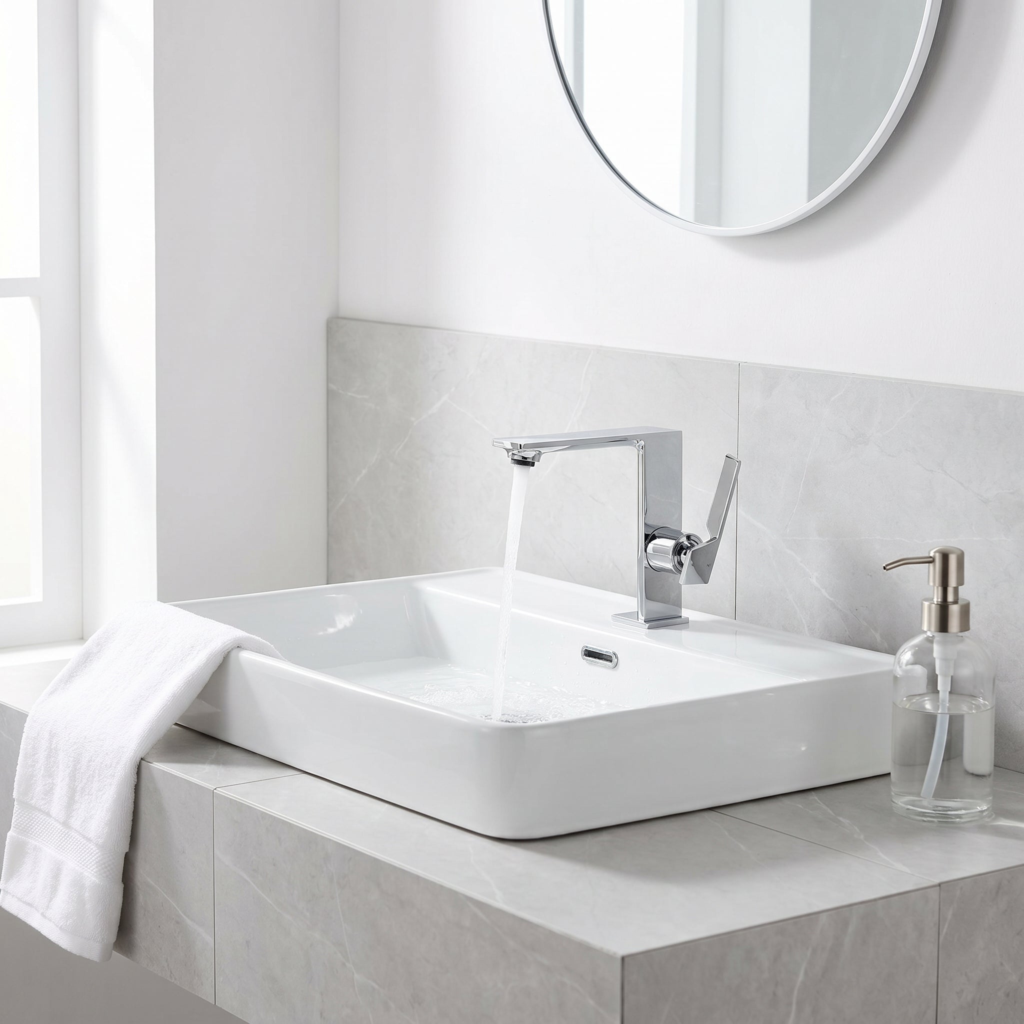 Robinet de Lavabo Panama à Poignée Unique en Chrome