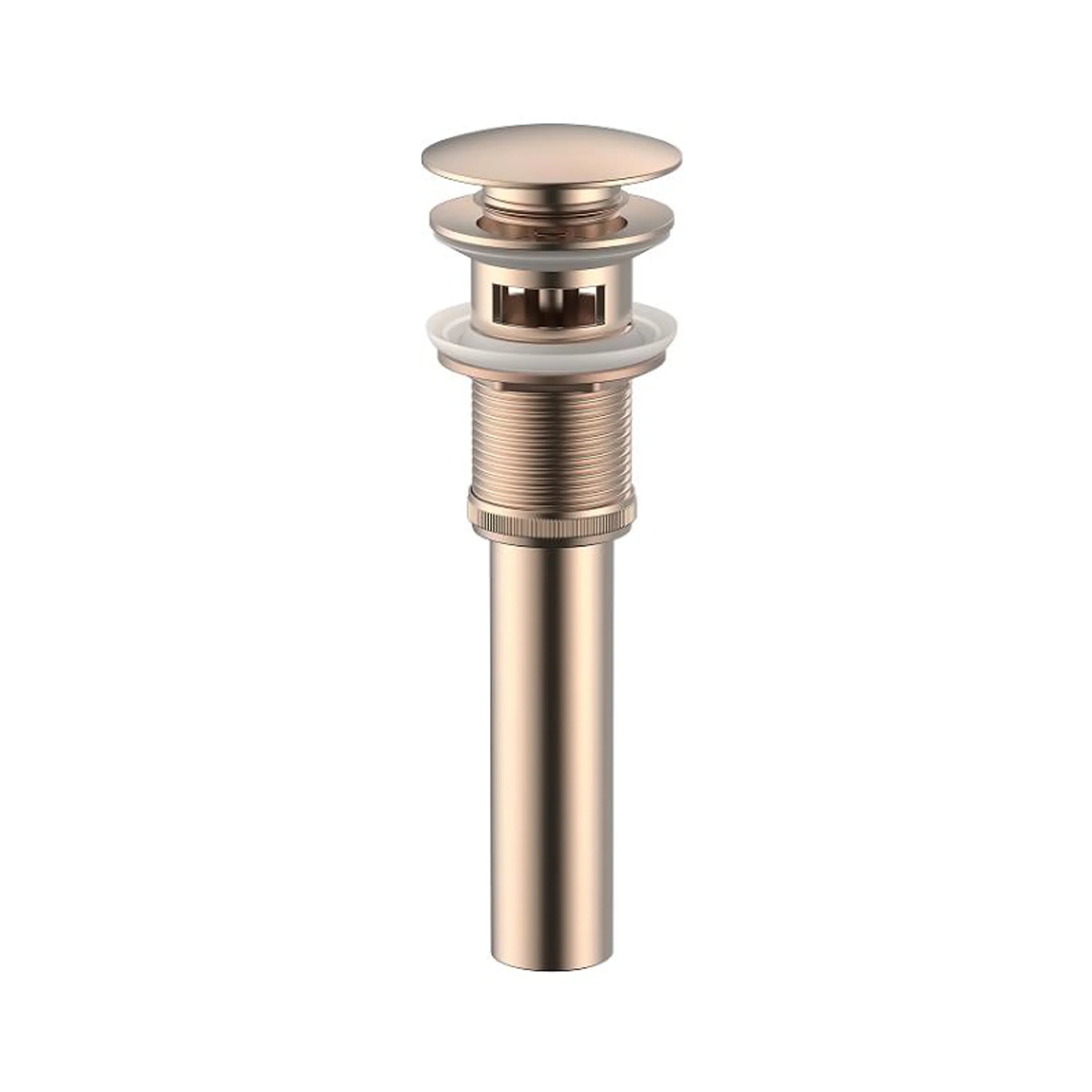 Drain à Pression de Style Champignon avec Trop-plein en Or Rose