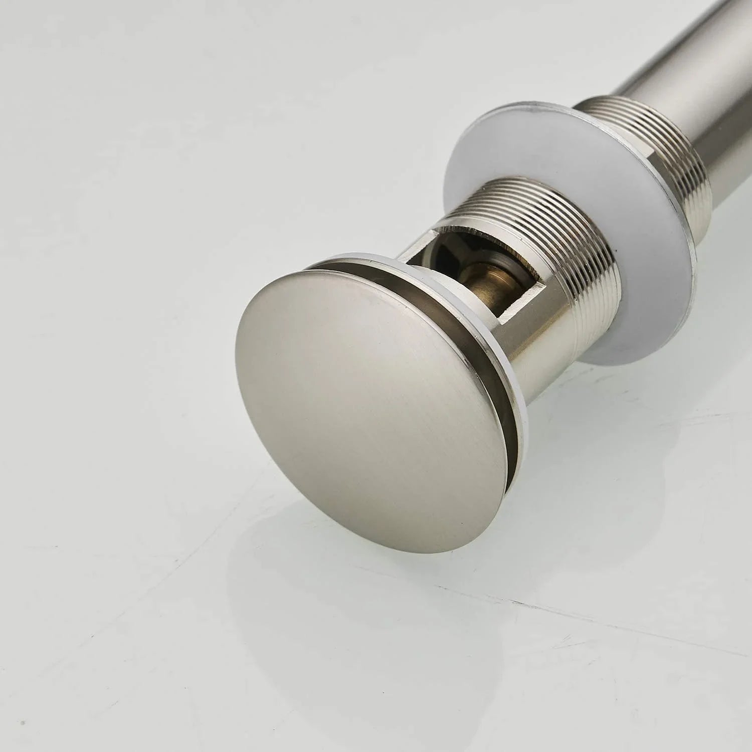 Fontaine pop-up en forme de champignon avec trop-plein - Nickel brossé