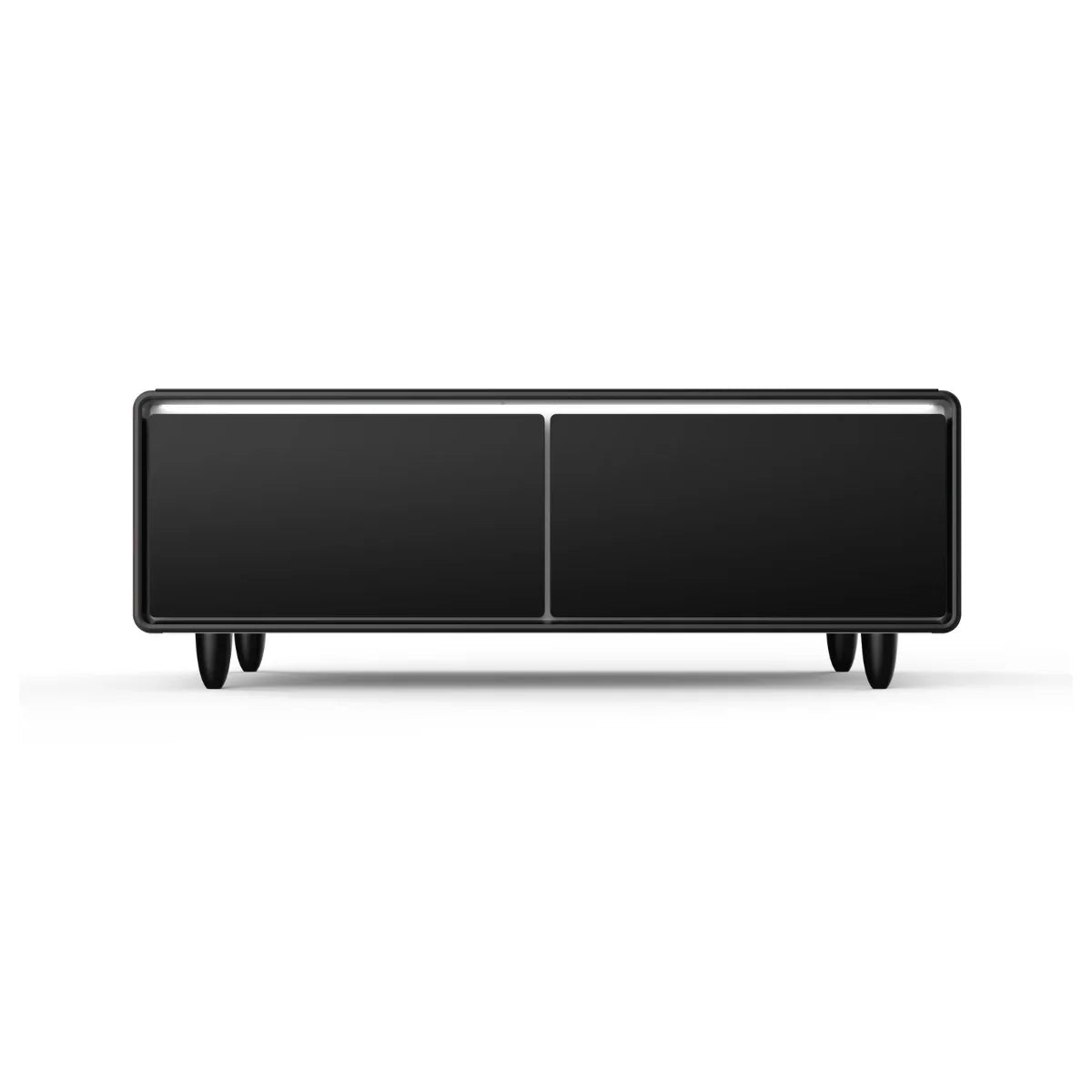 SERA Smart Coffee Table with Refrigerated Drawers, Bluetooth Speakers, Wireless Charging & LED Touch Control - White / Dark Grey / Brown