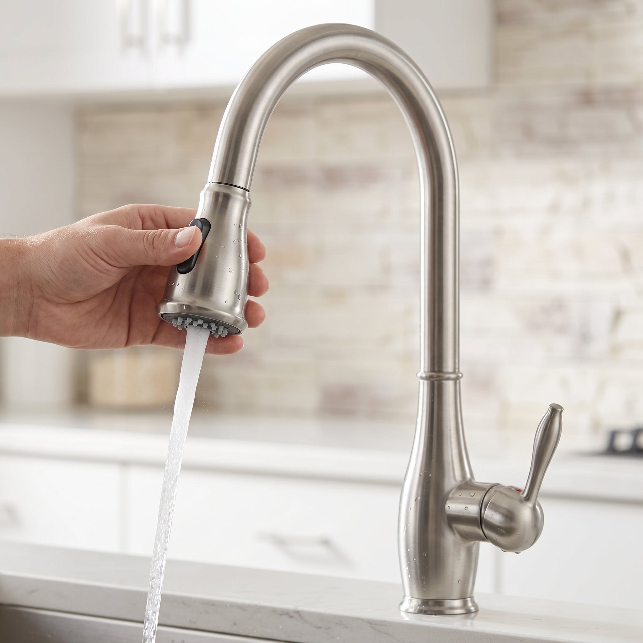 Retro Elite Kitchen Faucet - Brushed Nickel