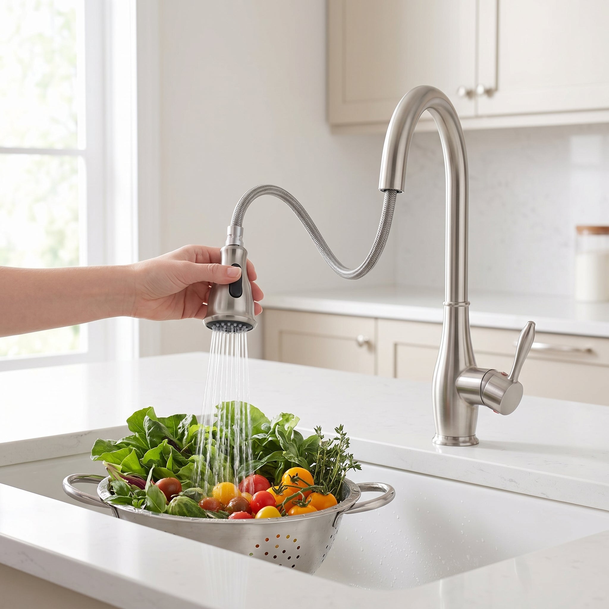 Retro Elite Kitchen Faucet - Brushed Nickel