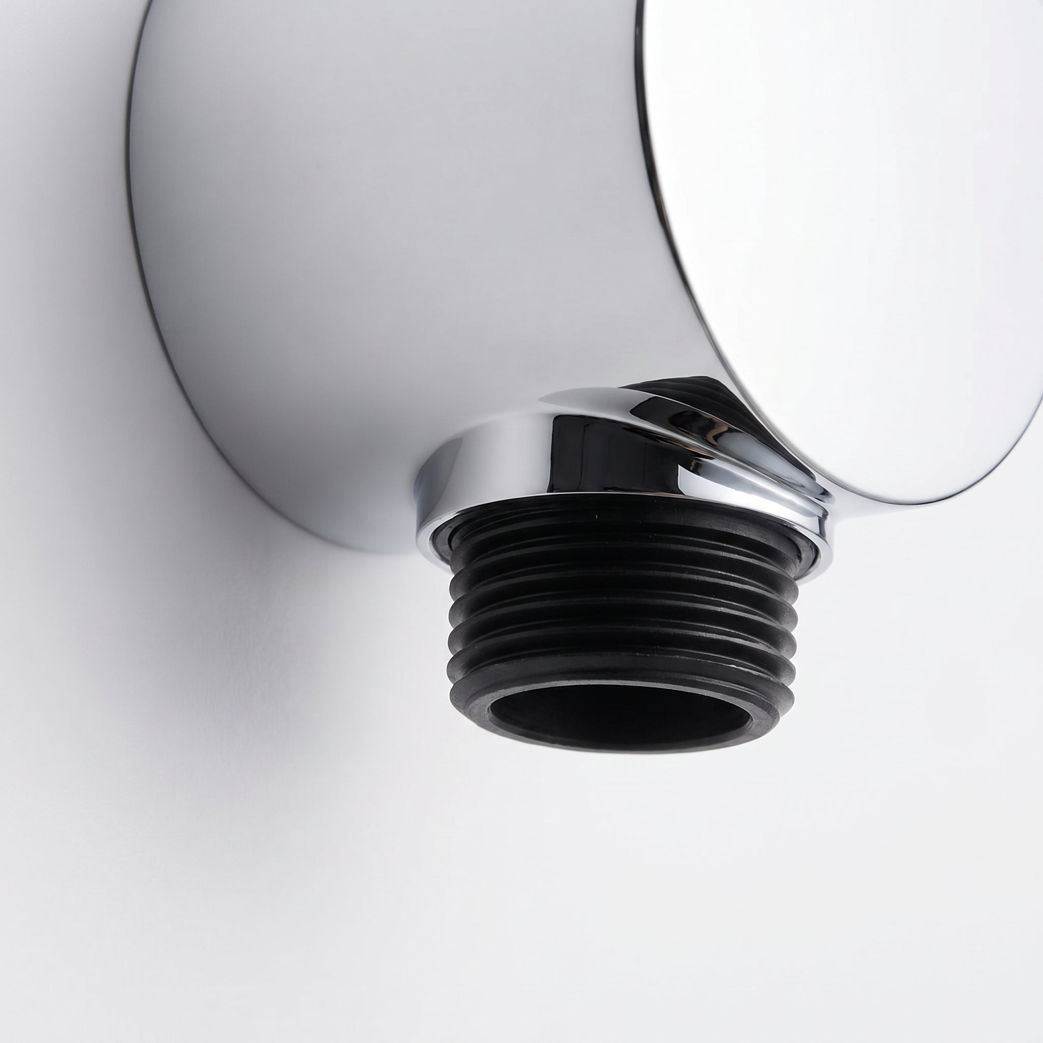 Coude de douche en chrome - rond