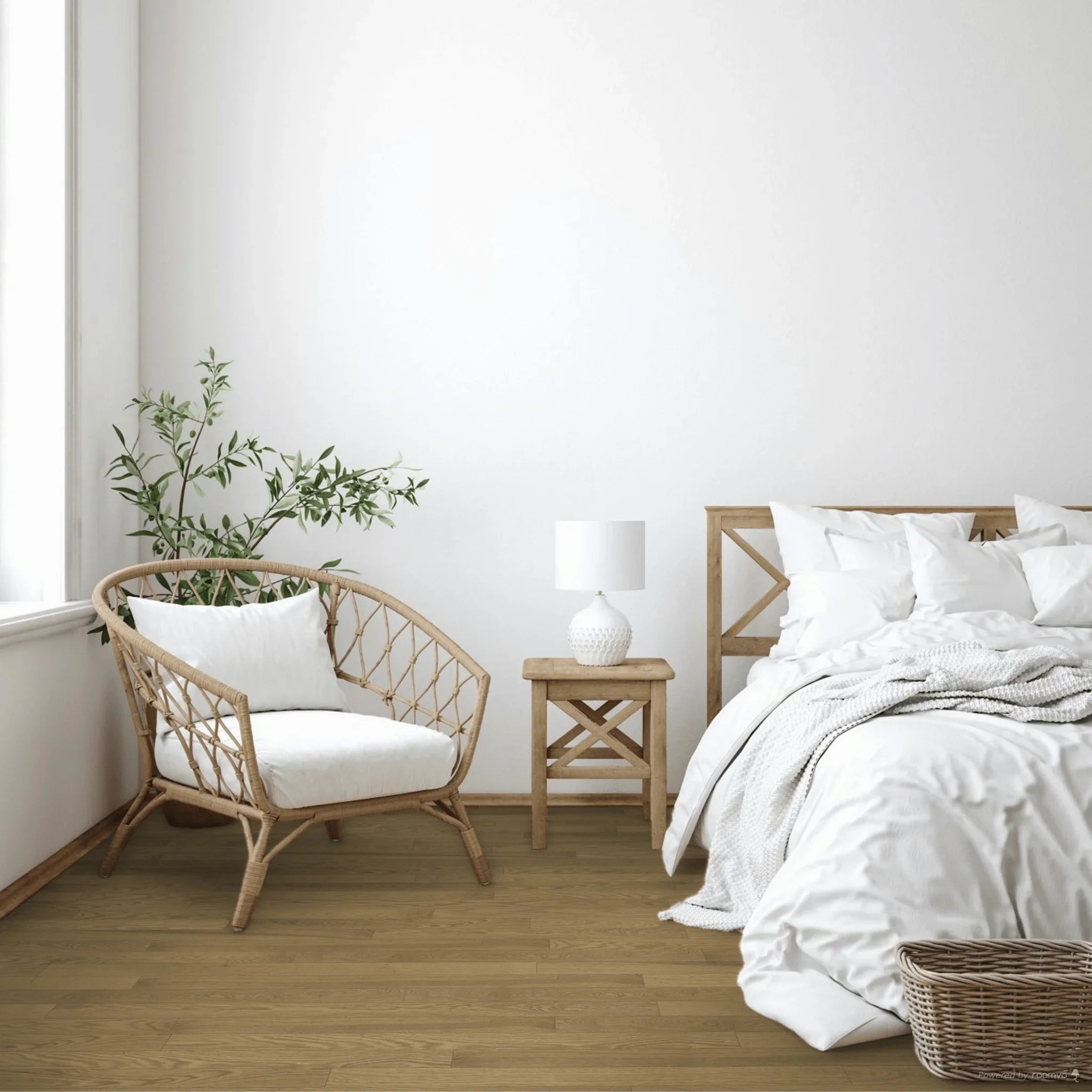 Red Oak Engineered Hardwood Flooring - Turin - 3 1/8" Nuance Ultra-Matte 10% Smooth - Golden Elite Deco