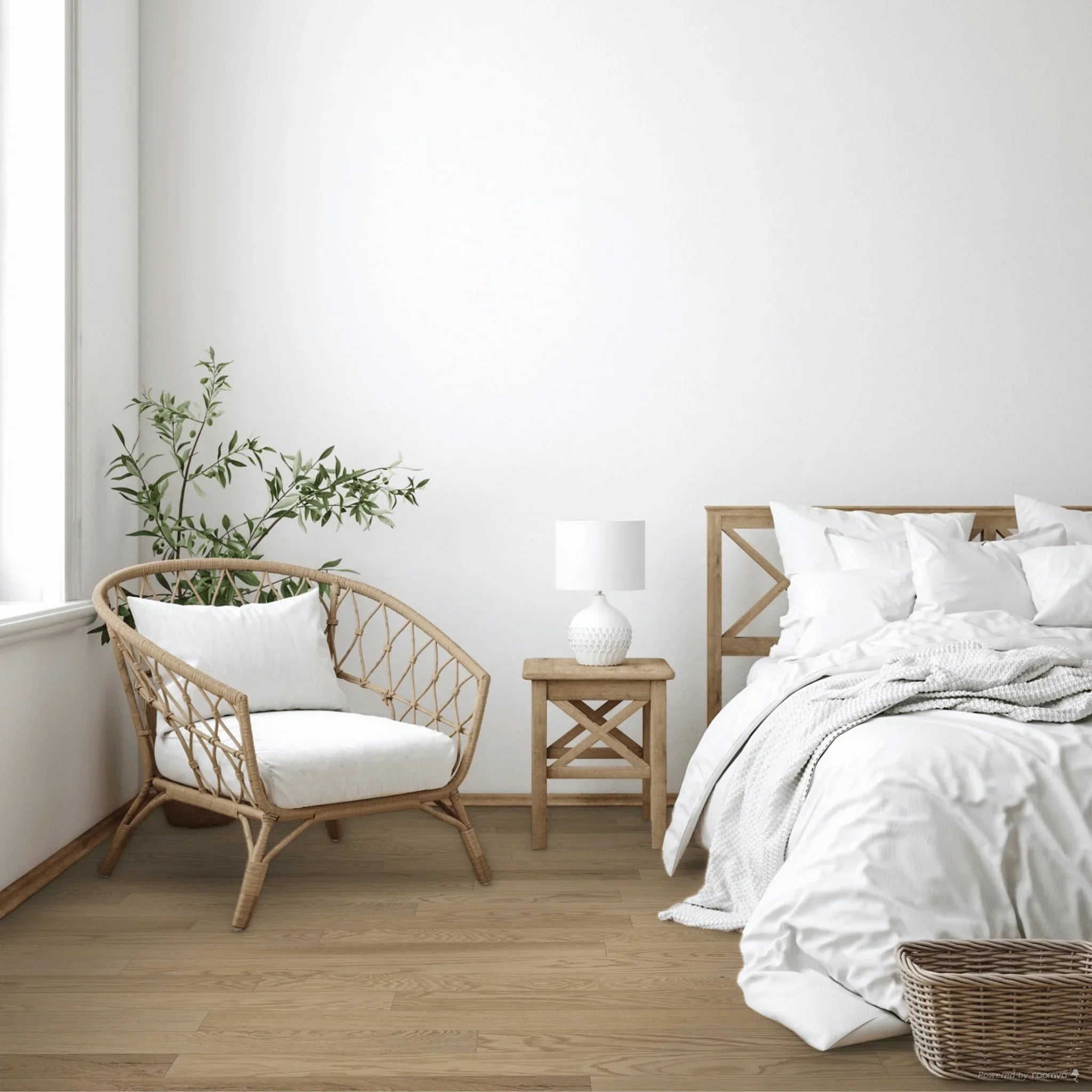 Red Oak Engineered Hardwood Flooring - Berlin - 4 1/8" Nuance Ultra-Matte 10% Smooth - Golden Elite Deco