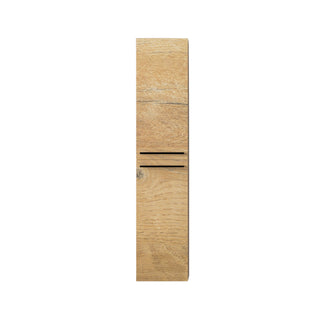 Bathroom Linen Cabinet - Rough Oak with Matte Black Handles New Fiory Collection