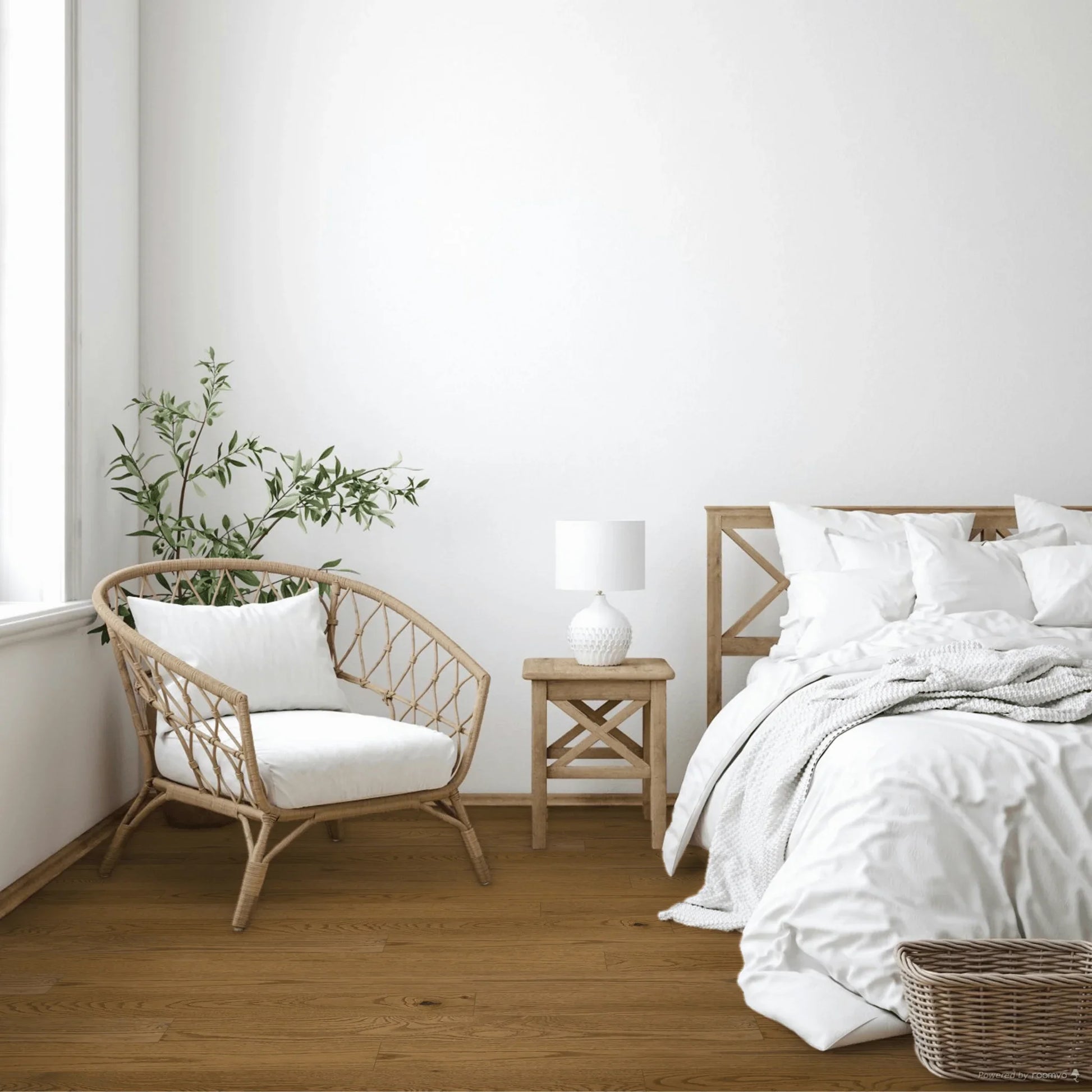 Red Oak Engineered Hardwood Flooring - Fito - 4 1/8" Character Ultra-Matte 10% Wire brushed - Golden Elite Deco