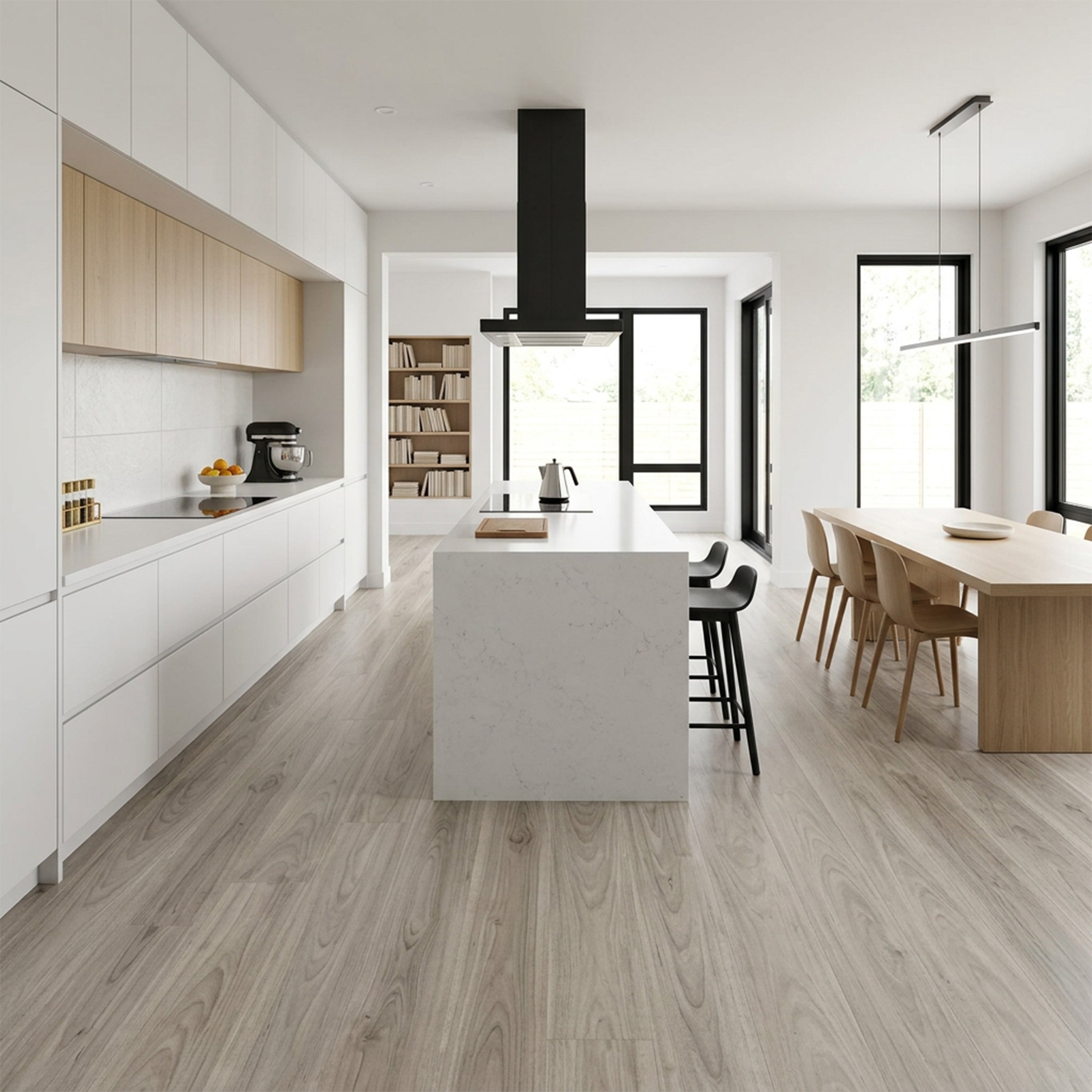 Plancher SPC Vinyle Beach House Gris 6mm avec Sous-couche – Lames 7po x 54po