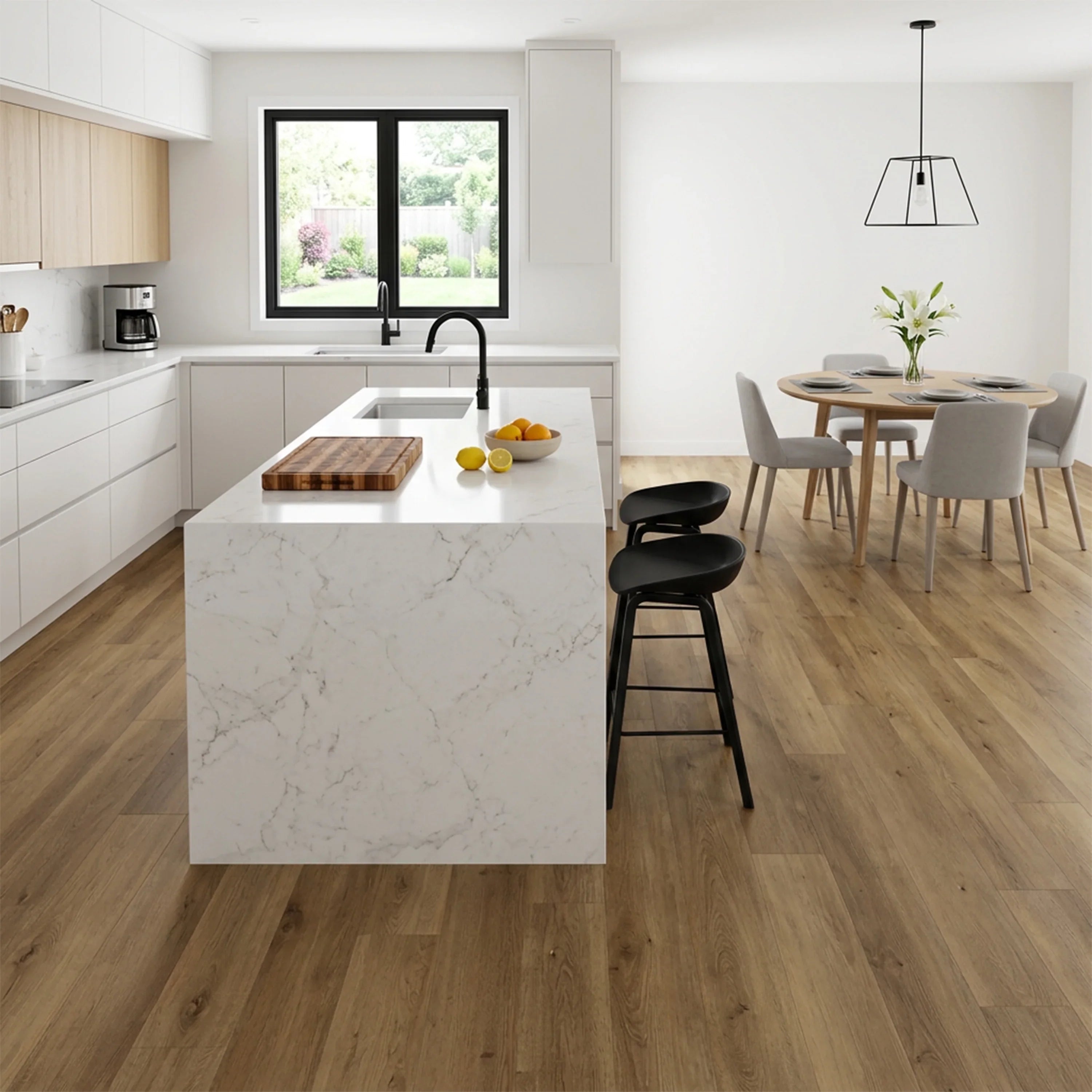 Plancher Clic SPC Golden Coast de 6 mm avec Sous-couche | 7 po x 54 po