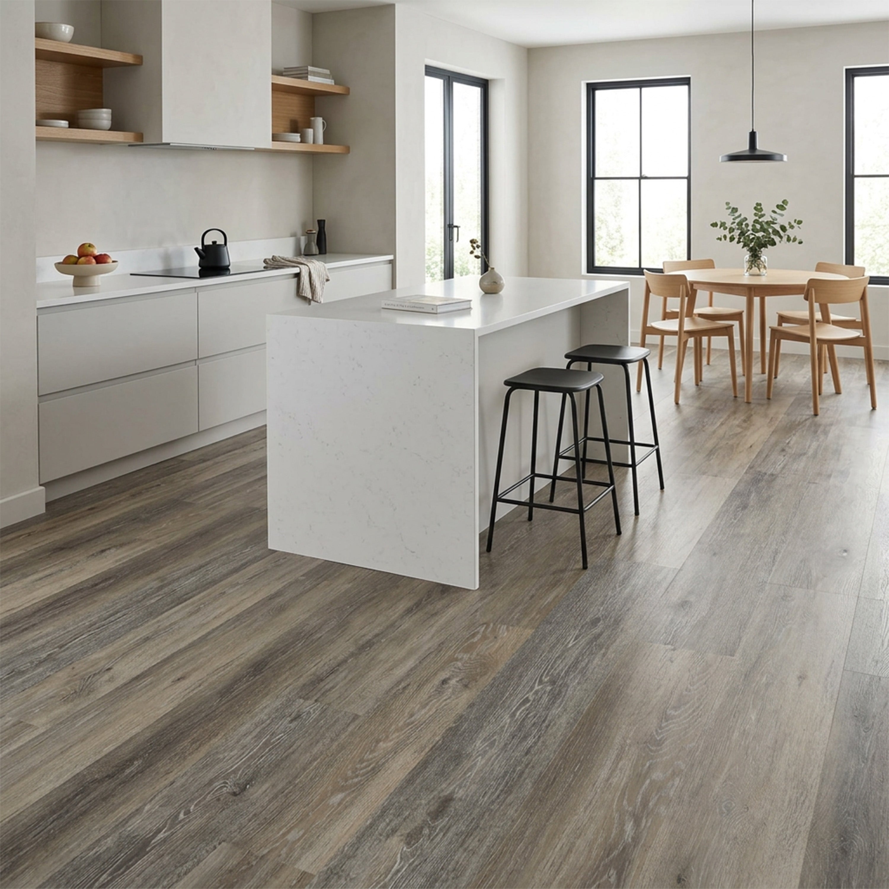 Athabasca - 5.55 mm SPC Vinyl Click Flooring with Underpad | 7 in x 54 in