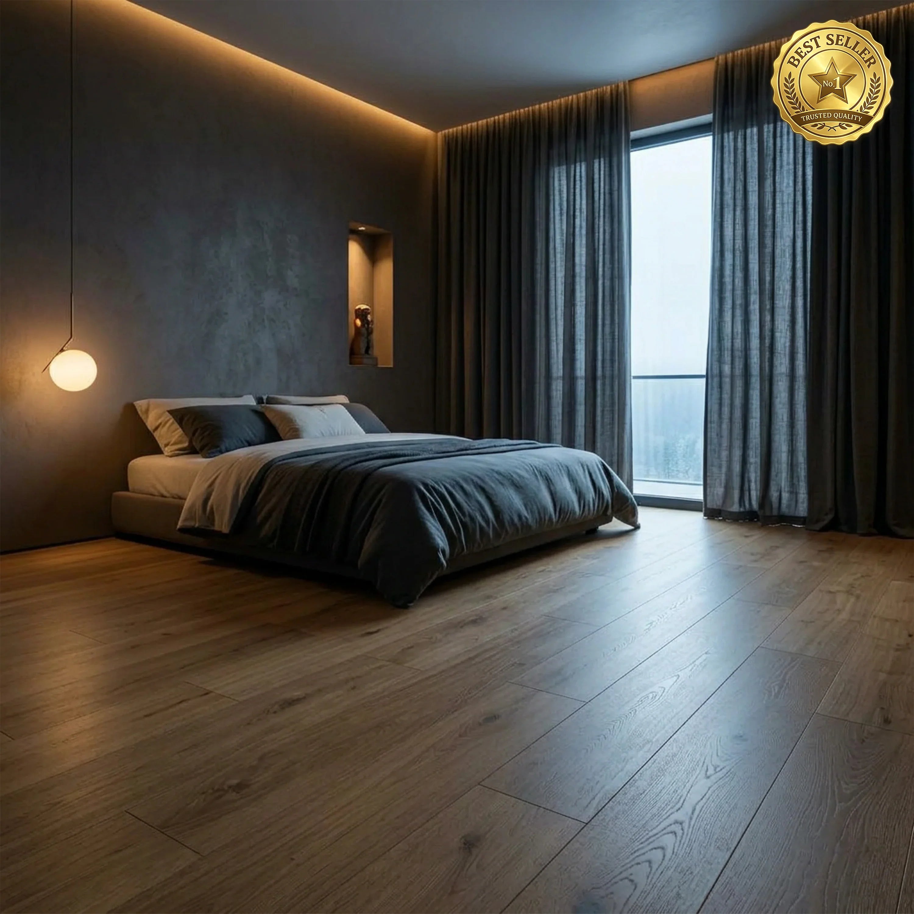 Plancher Vinyle SPC Golden Coast 6,5mm avec Sous-Couche Intégrée