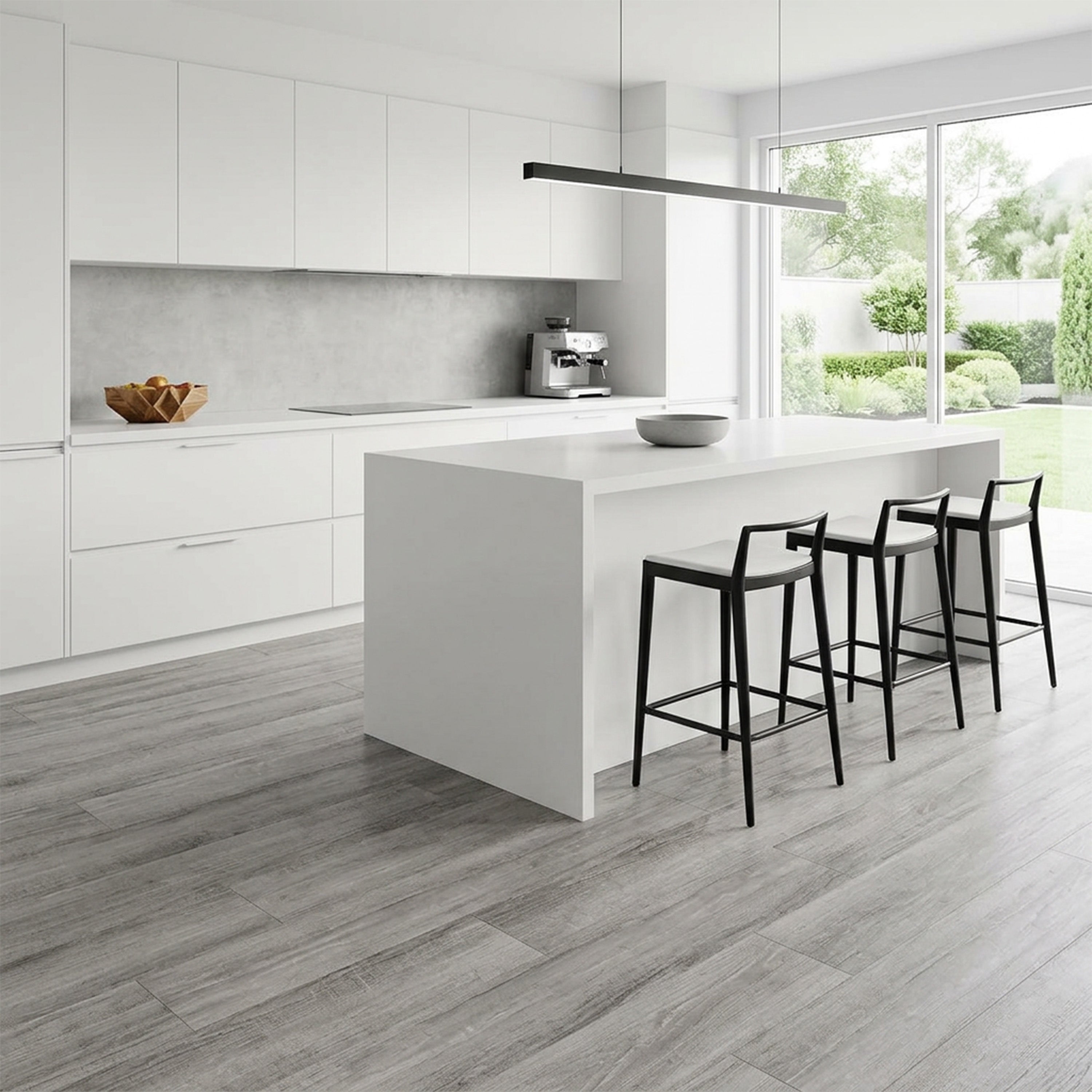 Revêtement de sol à lames clipsables Hoover Dam 6mm SPC avec sous-couche | 7 in x 54 in