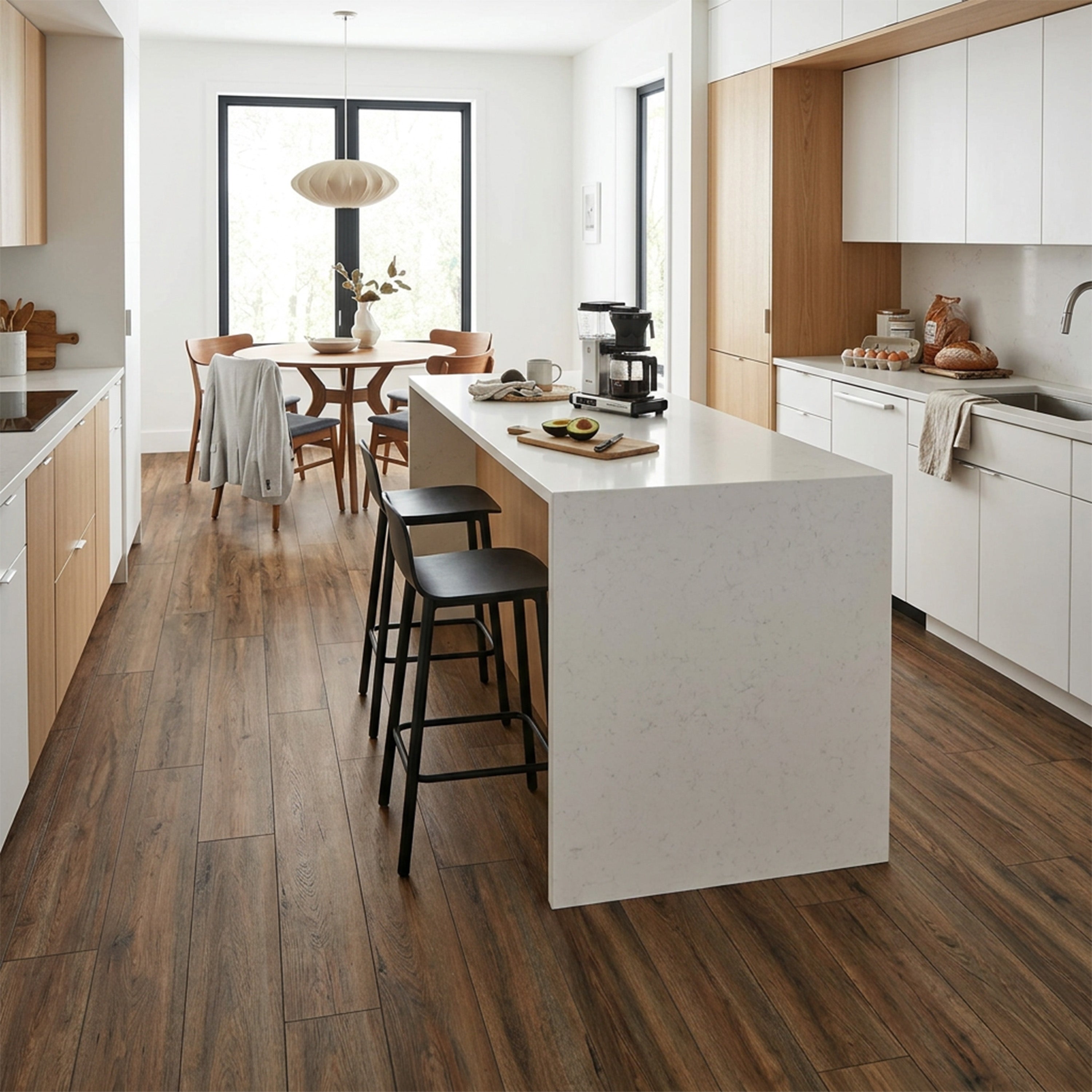 Macchiato Plancher à lames SPC à clic 6mm avec sous-couche | 7 in x 54 in