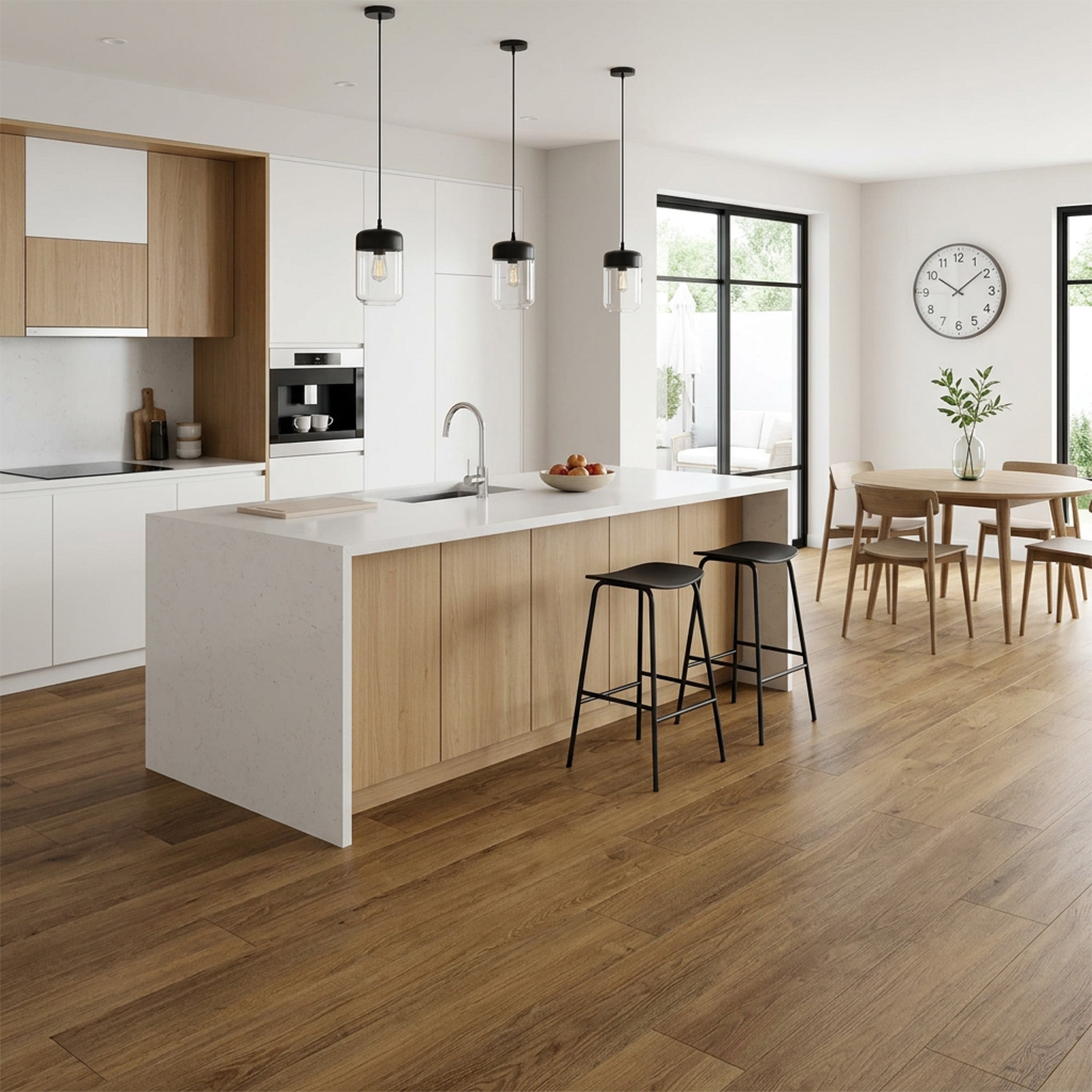 Revêtement de sol en lames SPC à clic Cashmere 6 mm avec sous-couche | 7 in x 54 in