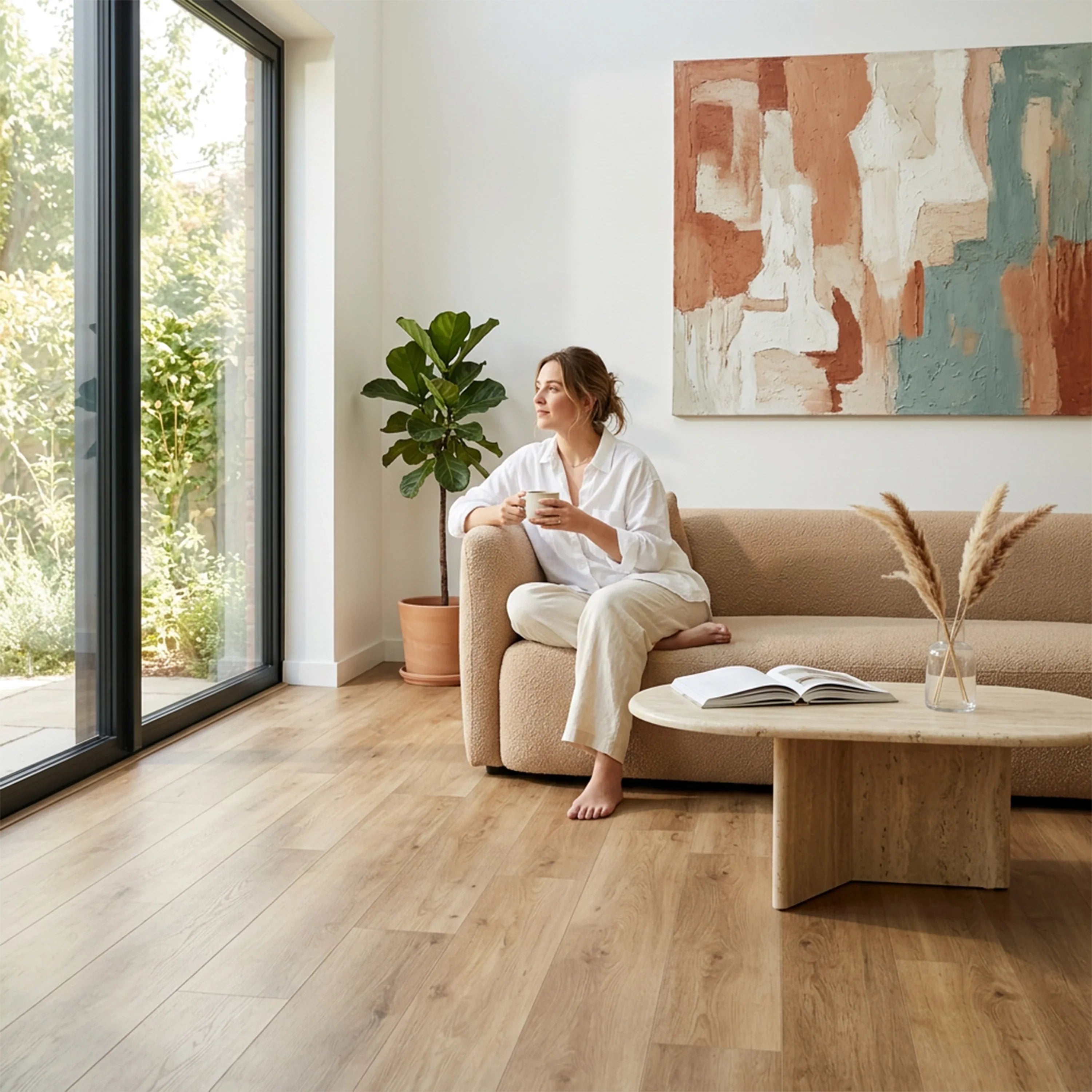 Plancher Clic SPC Golden Coast de 6 mm avec Sous-couche | 7 po x 54 po