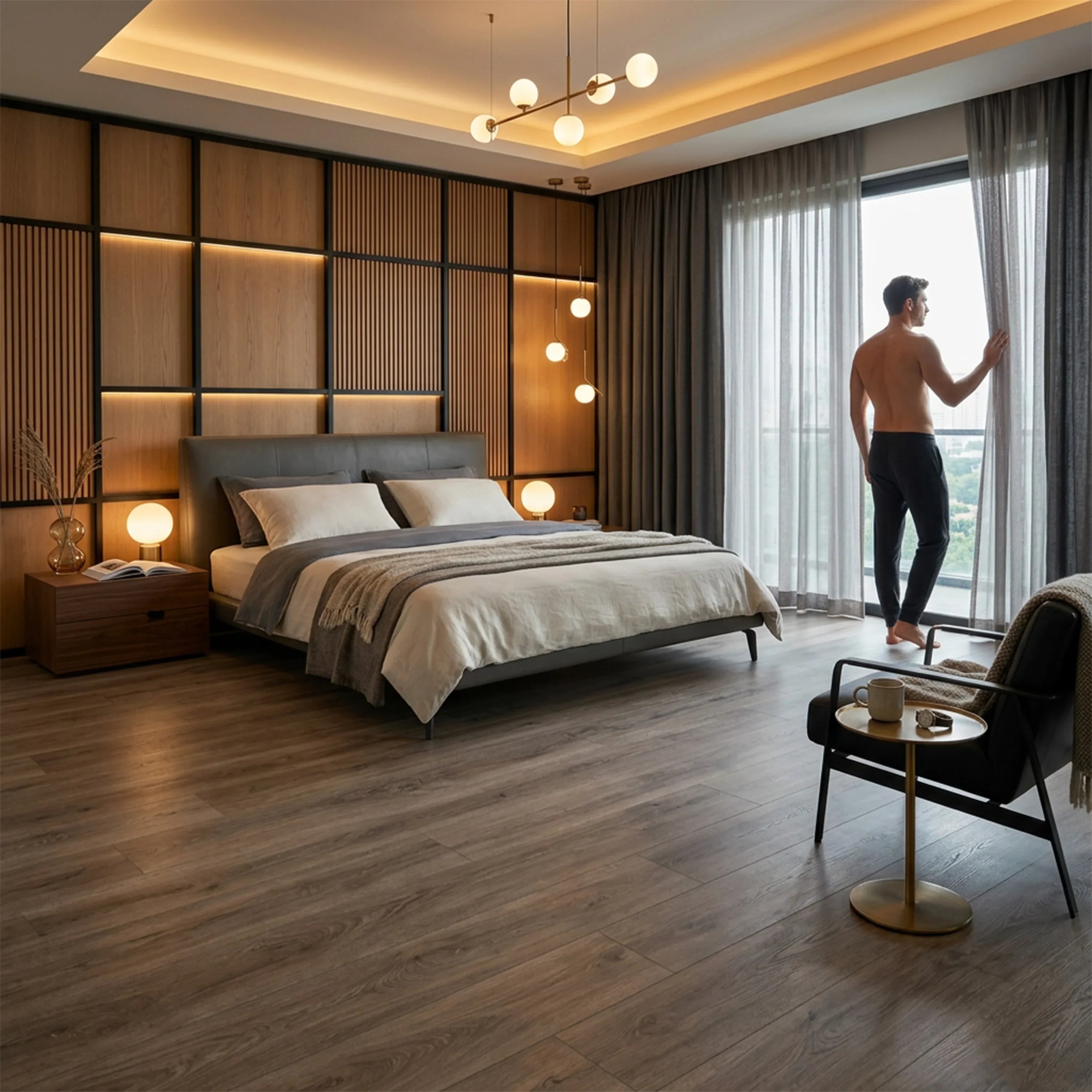 Chicago 6mm SPC Click Plank Flooring with Underpad | 7" x 54"