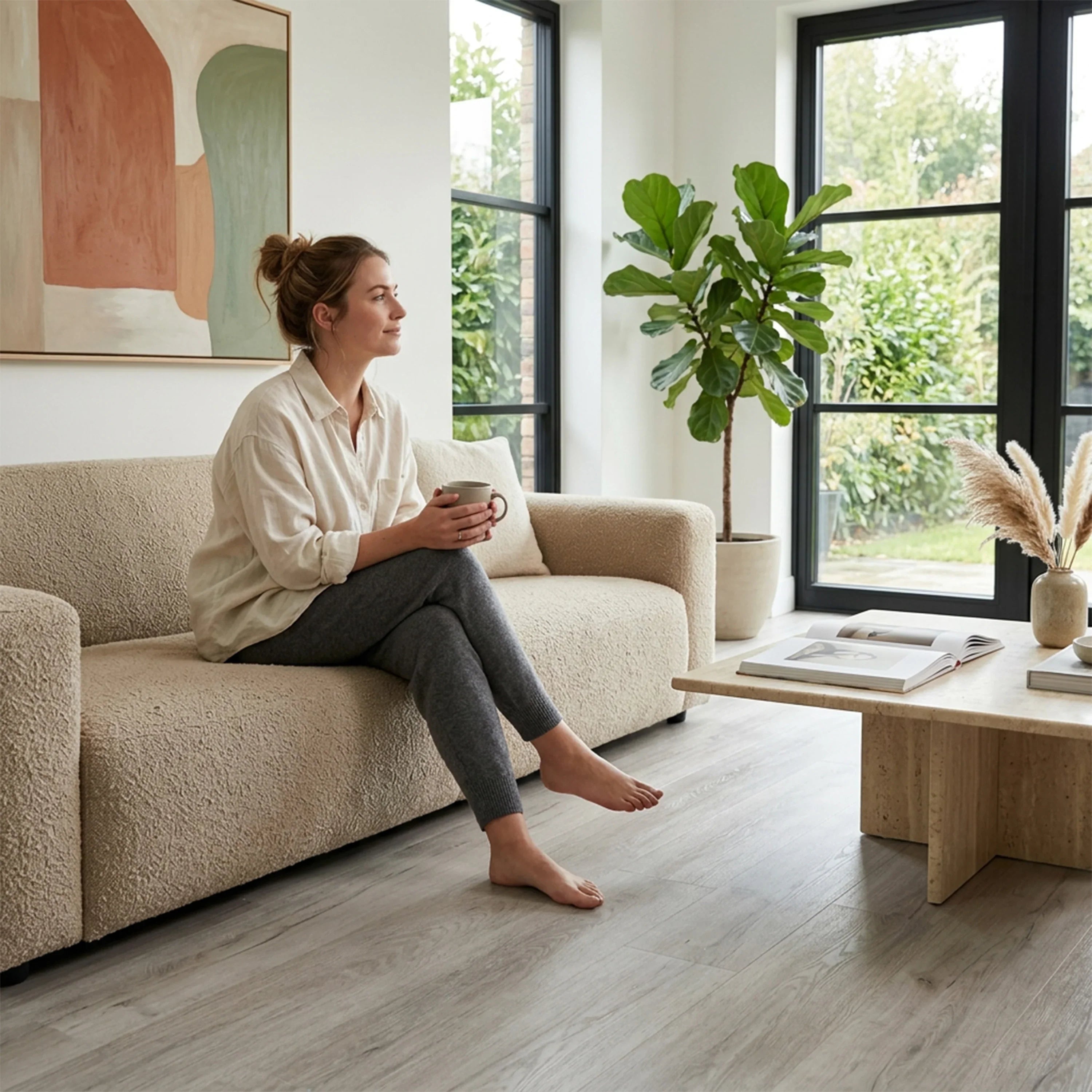 Plancher de Vinyle Clic SPC avec membrane - San Francisco - 7" x 54"