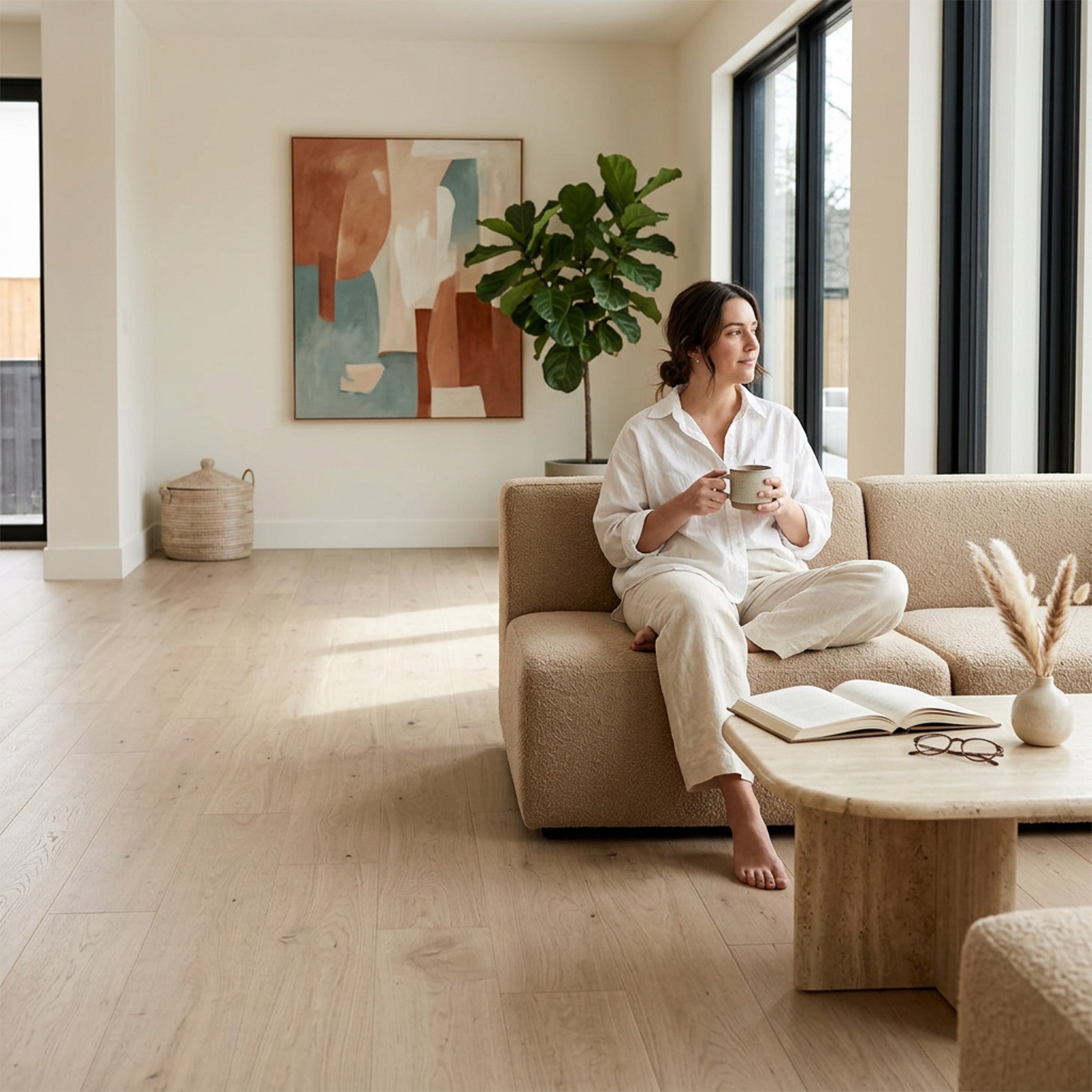 Tymapo 6mm SPC Click Plank Flooring with Underpad | 7" x 48"