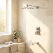 Bali Chrome 2-Function Thermostatic Shower Set with Rain Showerhead