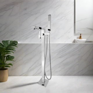 Freestanding Bath Faucet - Quadro - Chrome