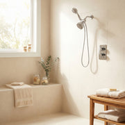 Bloom Chrome Thermostatic 2-in-1 Shower Set with Dual Showerheads