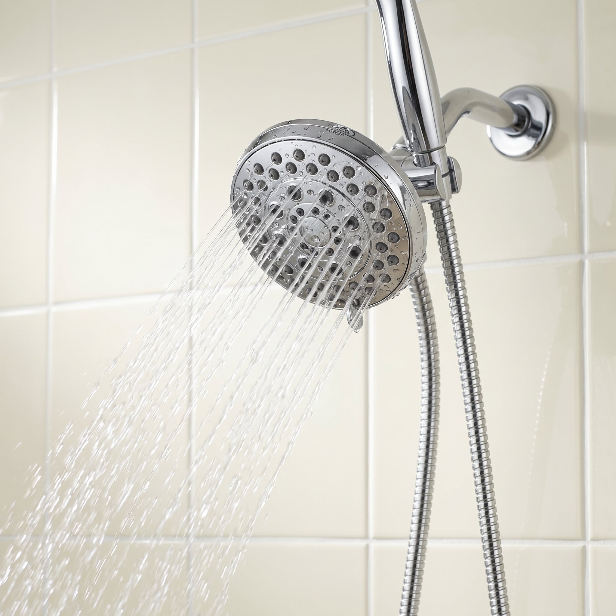 Bloom Chrome Thermostatic 2-in-1 Shower Set with Dual Showerheads