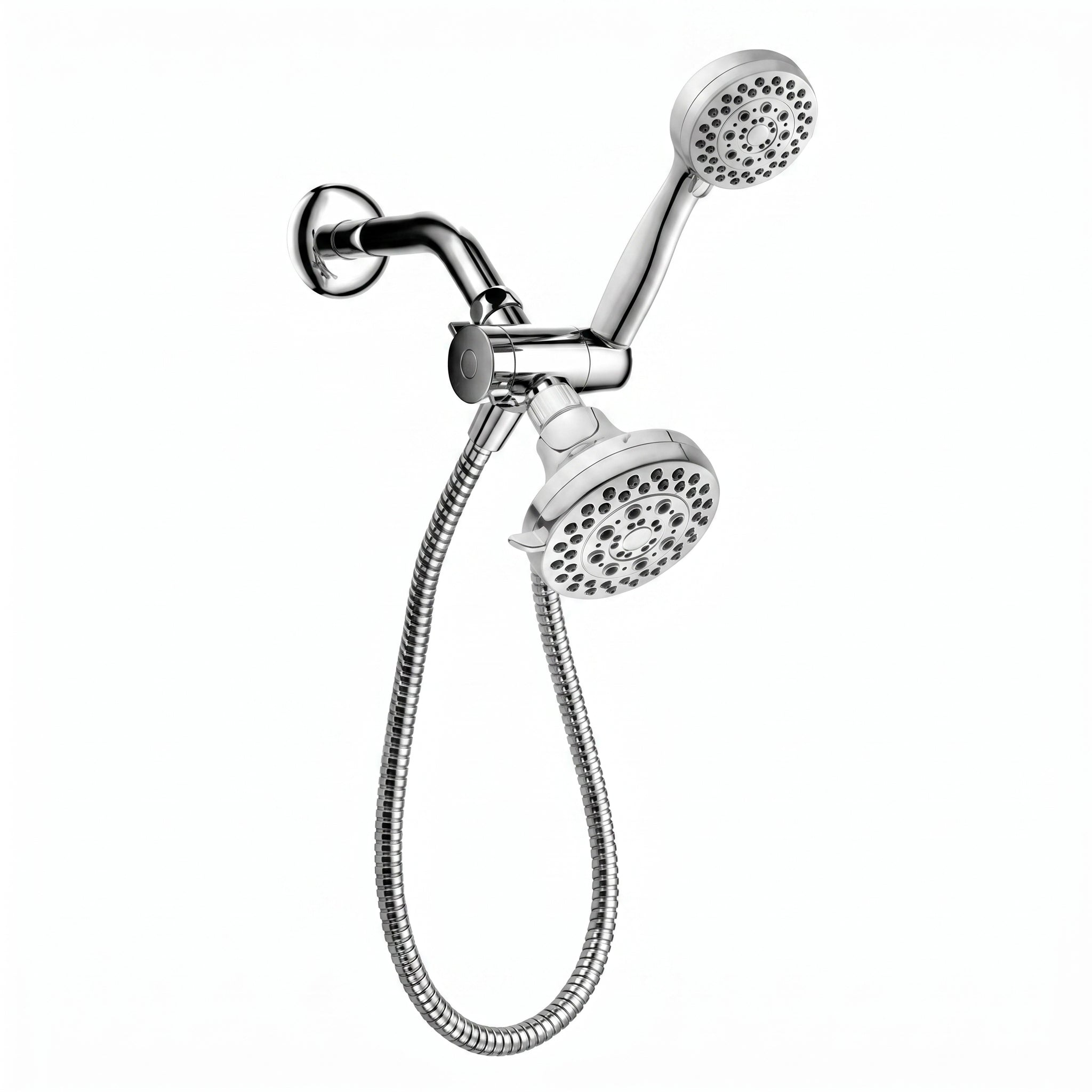 Bloom Chrome Thermostatic 2-in-1 Shower Set with Dual Showerheads