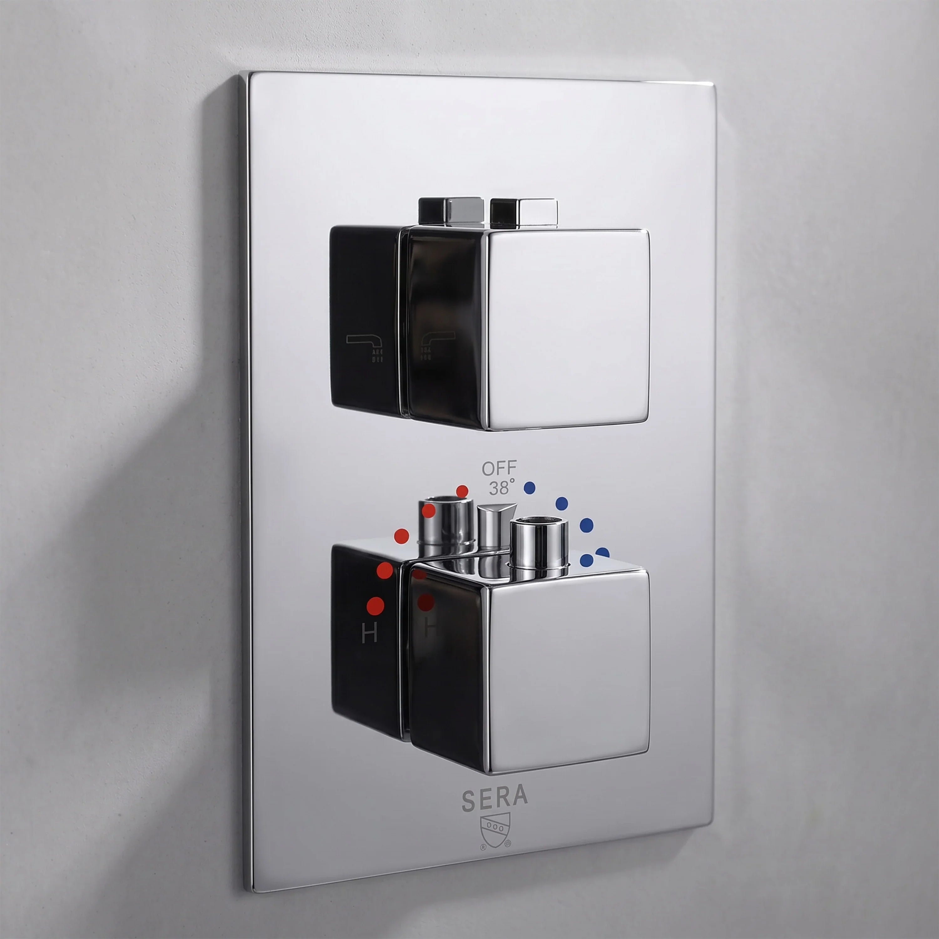 Bali Chrome 3-Function Thermostatic Shower Set with Rain Head & Hand Shower