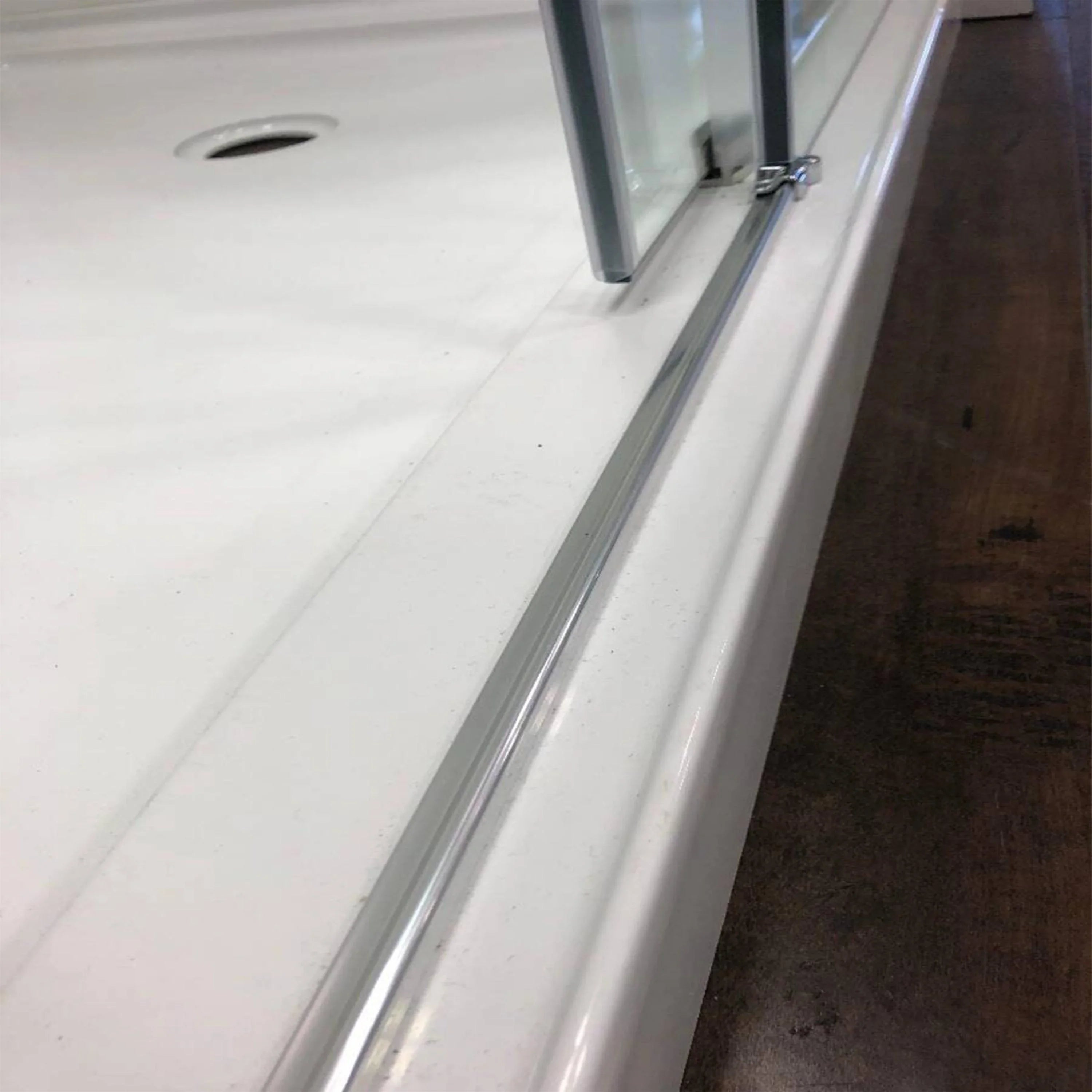 60" x 32" x 75" Chrome Square Hardware Sliding Shower Door Set - 2-Wall Corner Setup