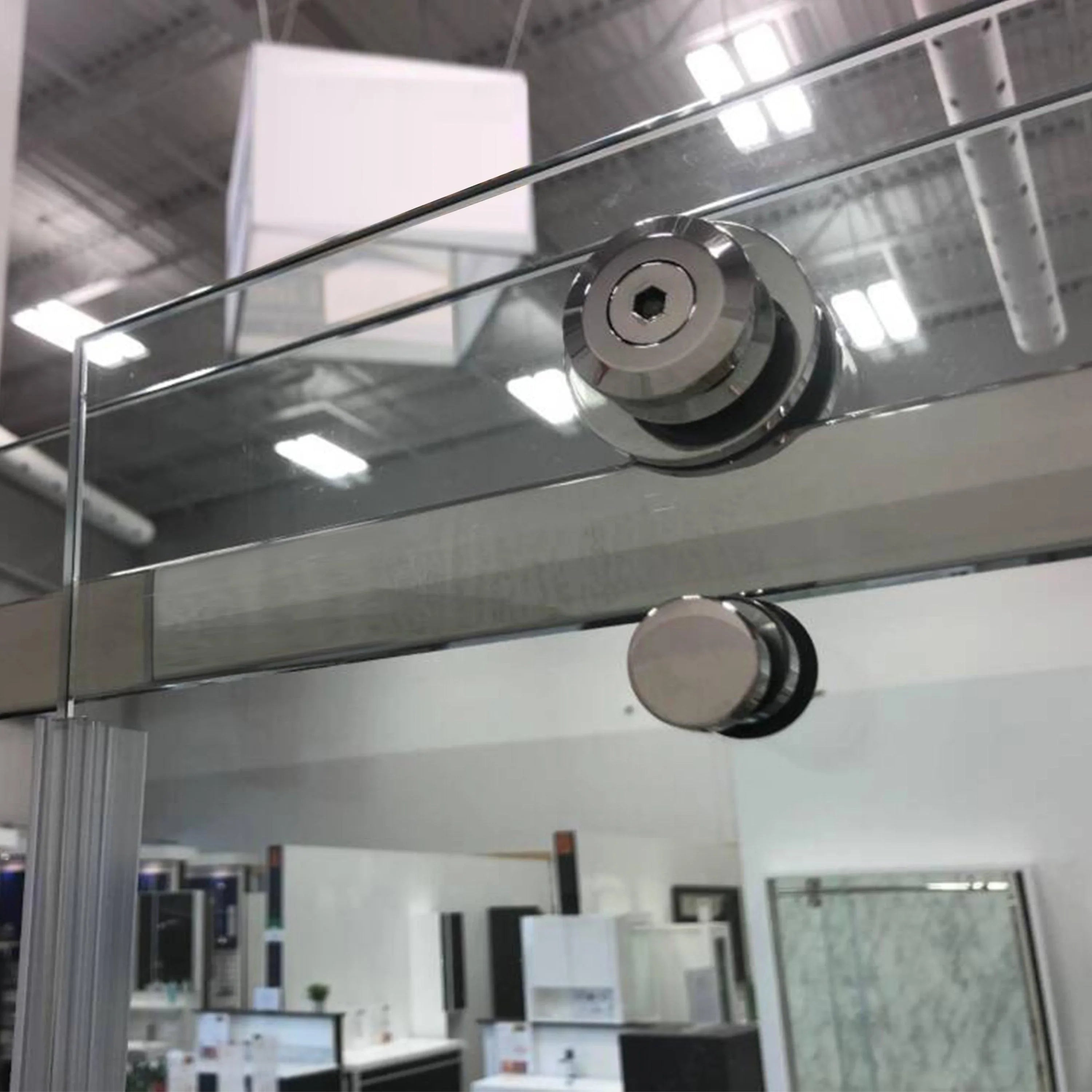 60" x 32" x 75" Chrome Square Hardware Sliding Shower Door Set - 2-Wall Corner Setup