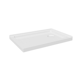 Shower Base Acrylic 48" x 32" - 2 Wall Setup - Right Drain - White