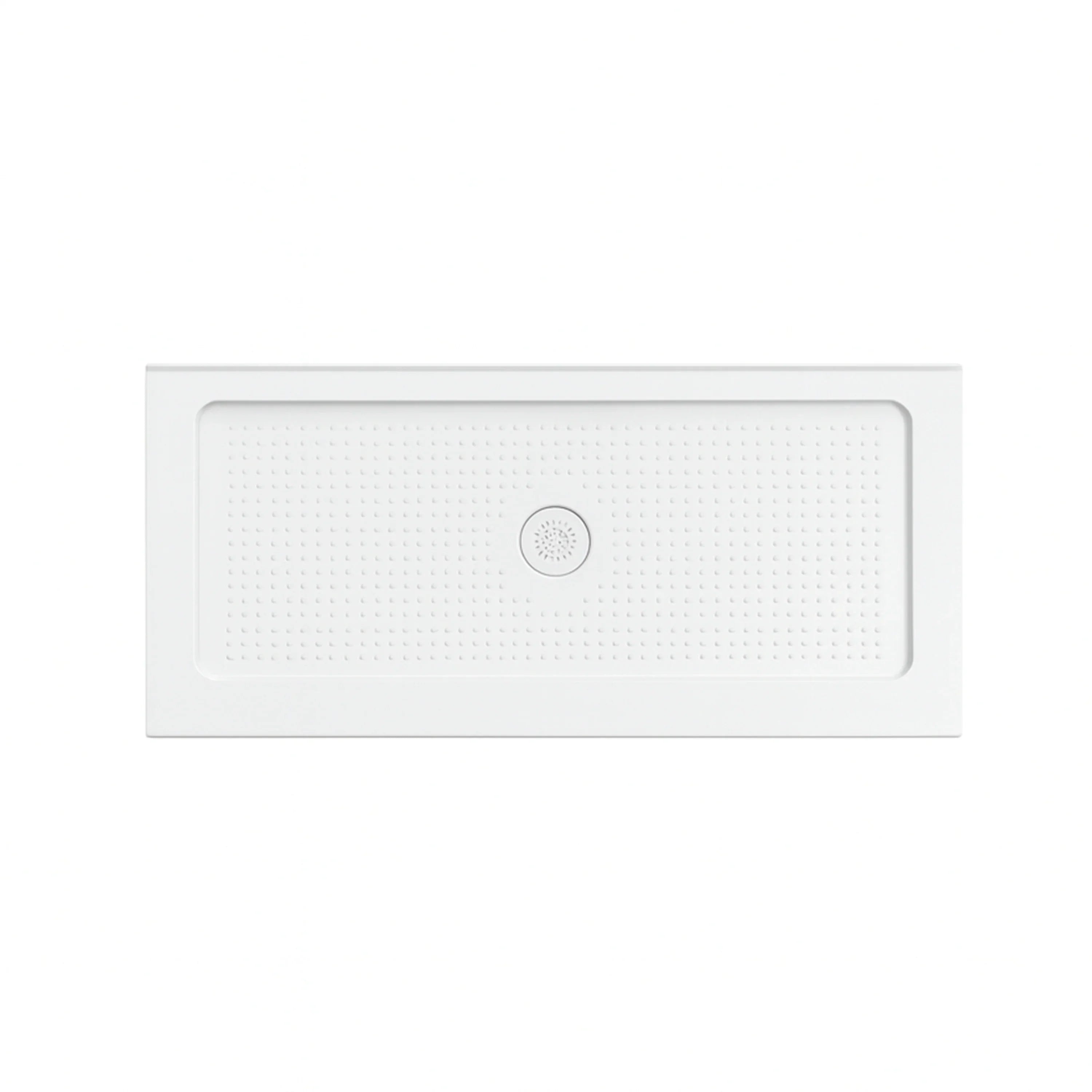 Base de douche rectangulaire en acrylique blanc 60po x 32po avec drain central