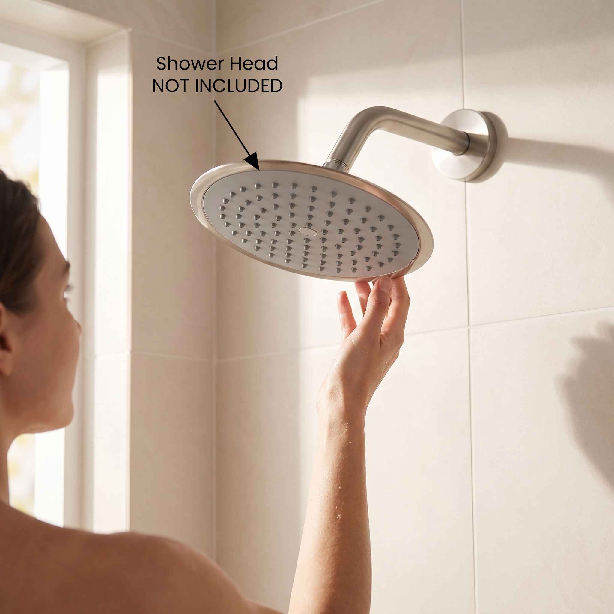 Shower Arm Brushed Nickel - Round