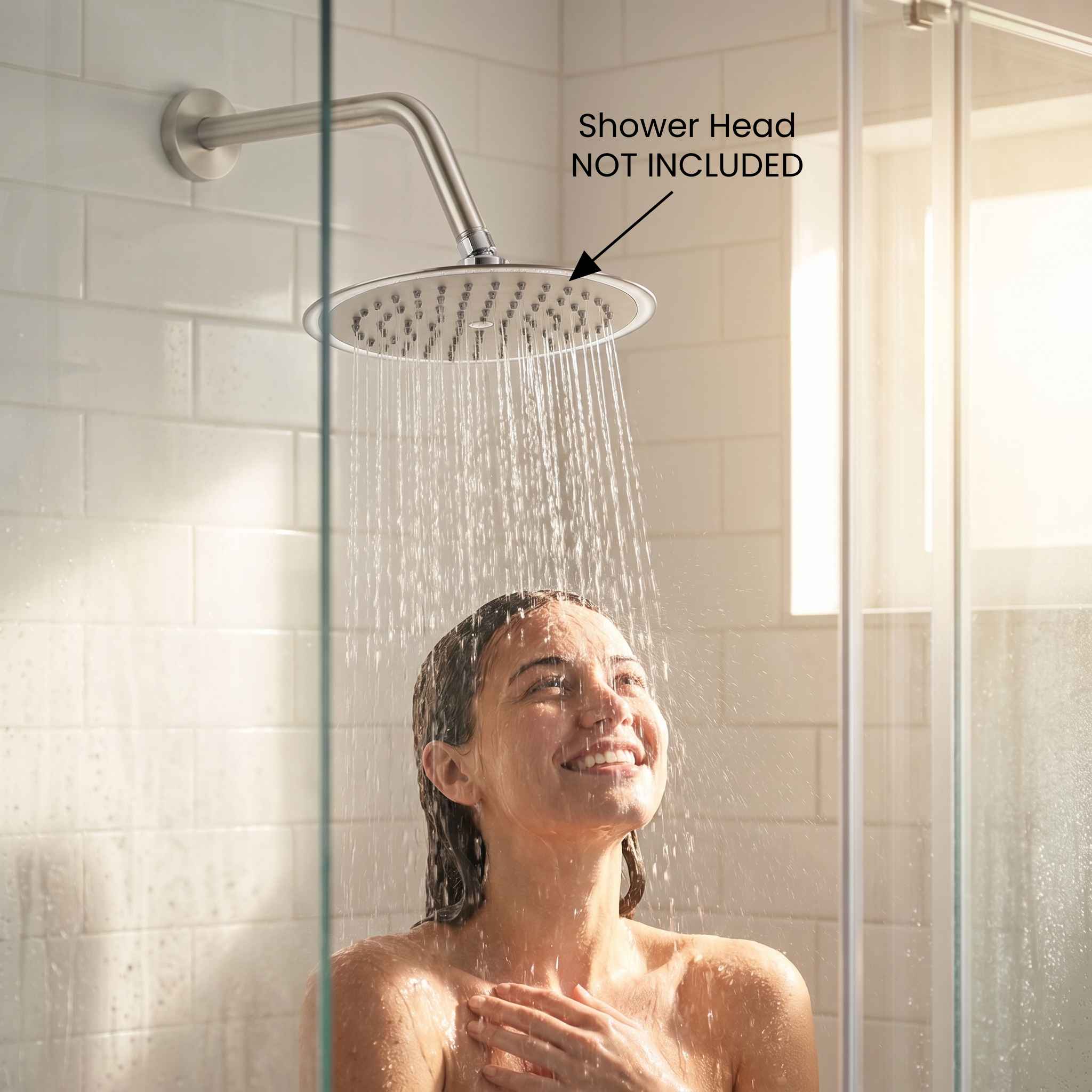 Shower Arm Brushed Nickel - Round