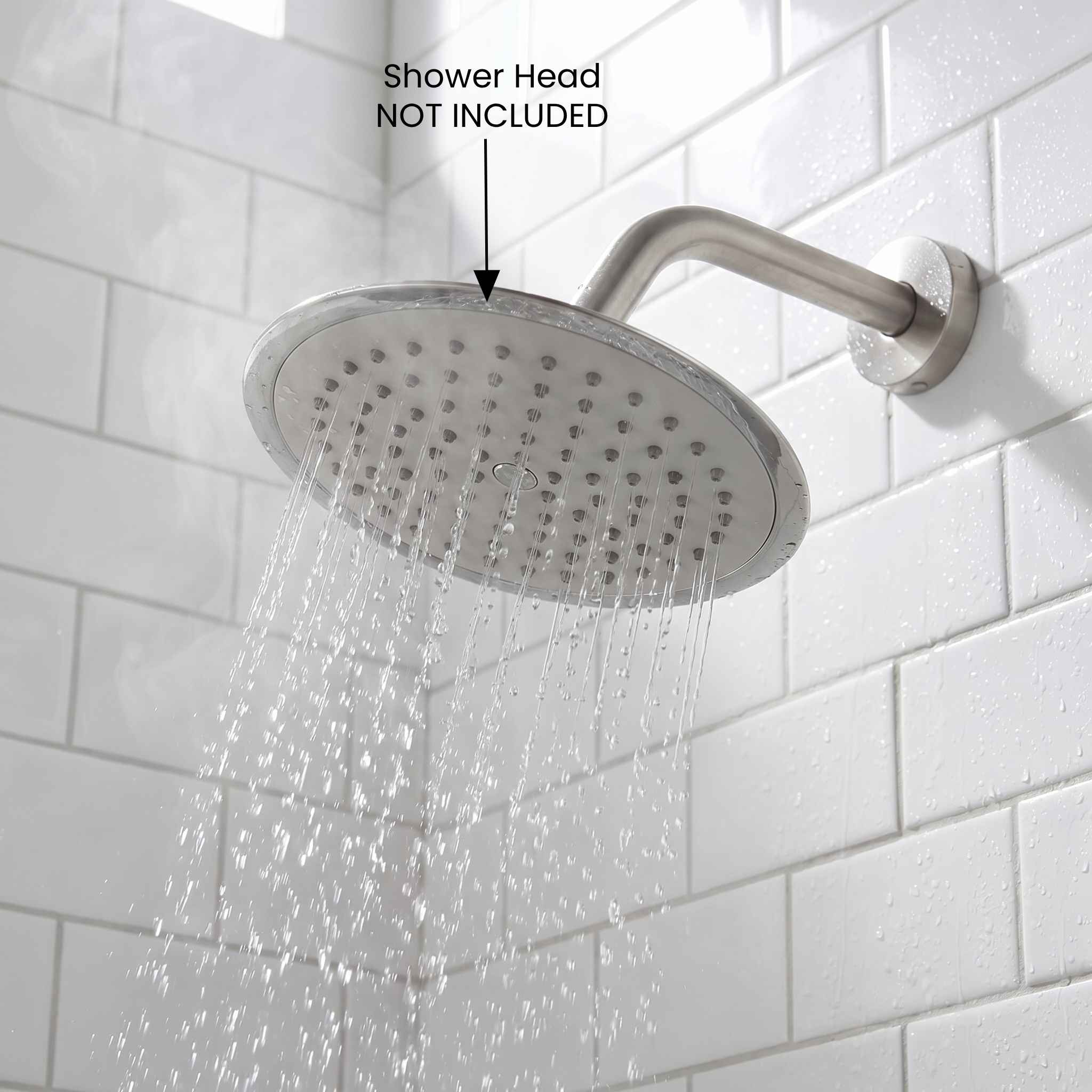 Shower Arm Brushed Nickel - Round