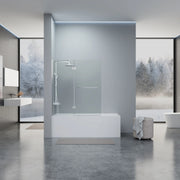 45" x 55" Bathtub Glass Screen with Pivot Door - Chrome Finish Hardware