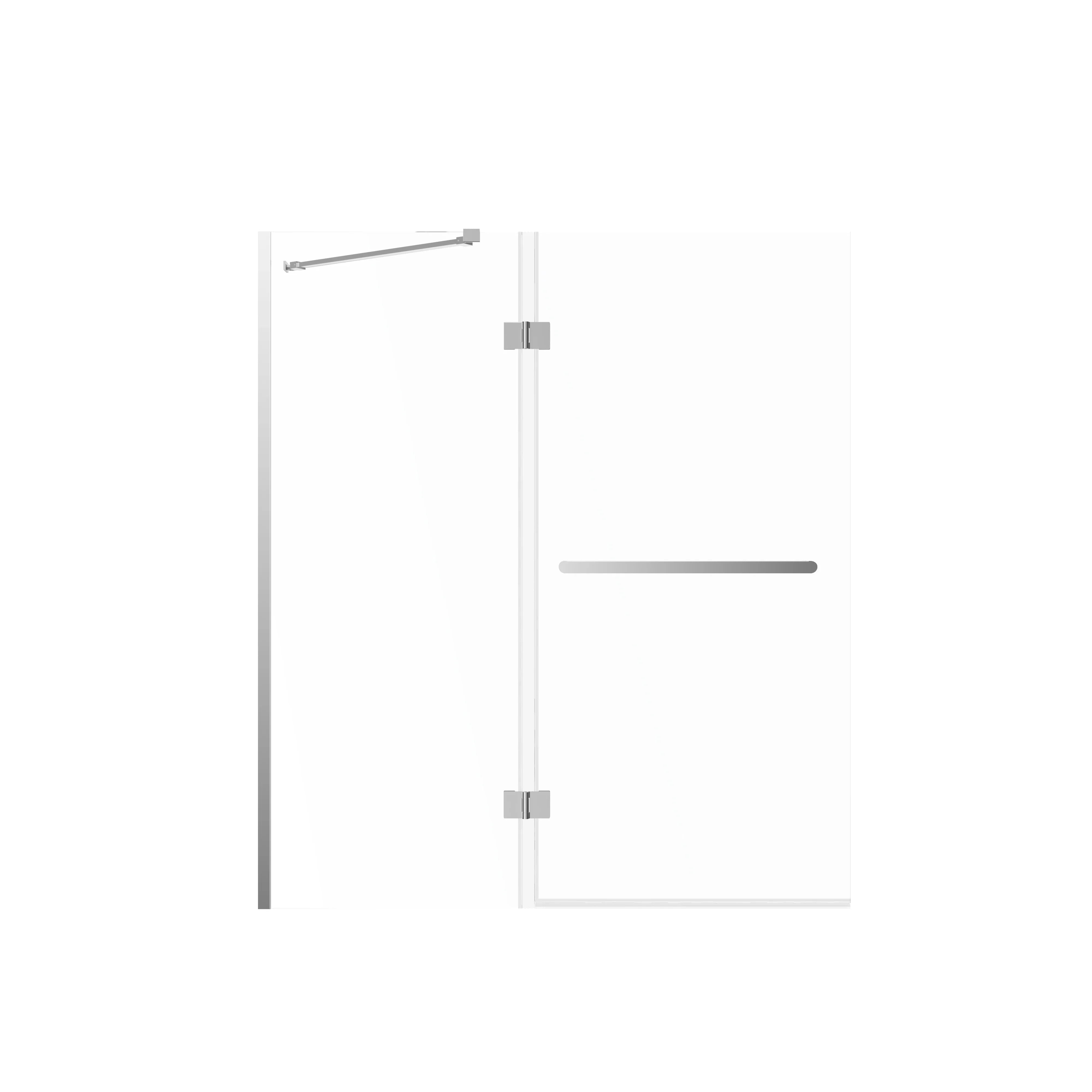 45" x 55" Bathtub Glass Screen with Pivot Door - Chrome Finish Hardware