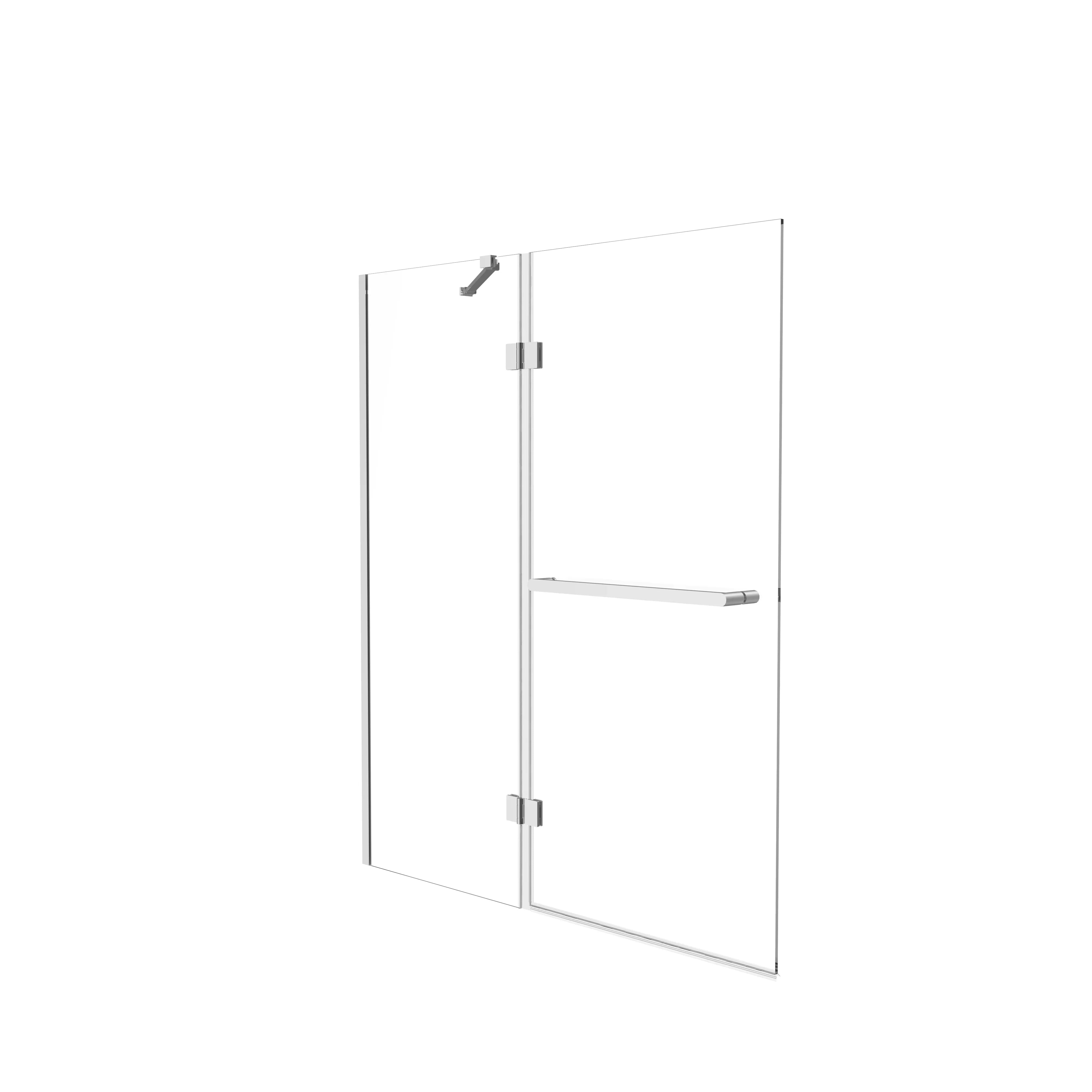 45" x 55" Bathtub Glass Screen with Pivot Door - Chrome Finish Hardware