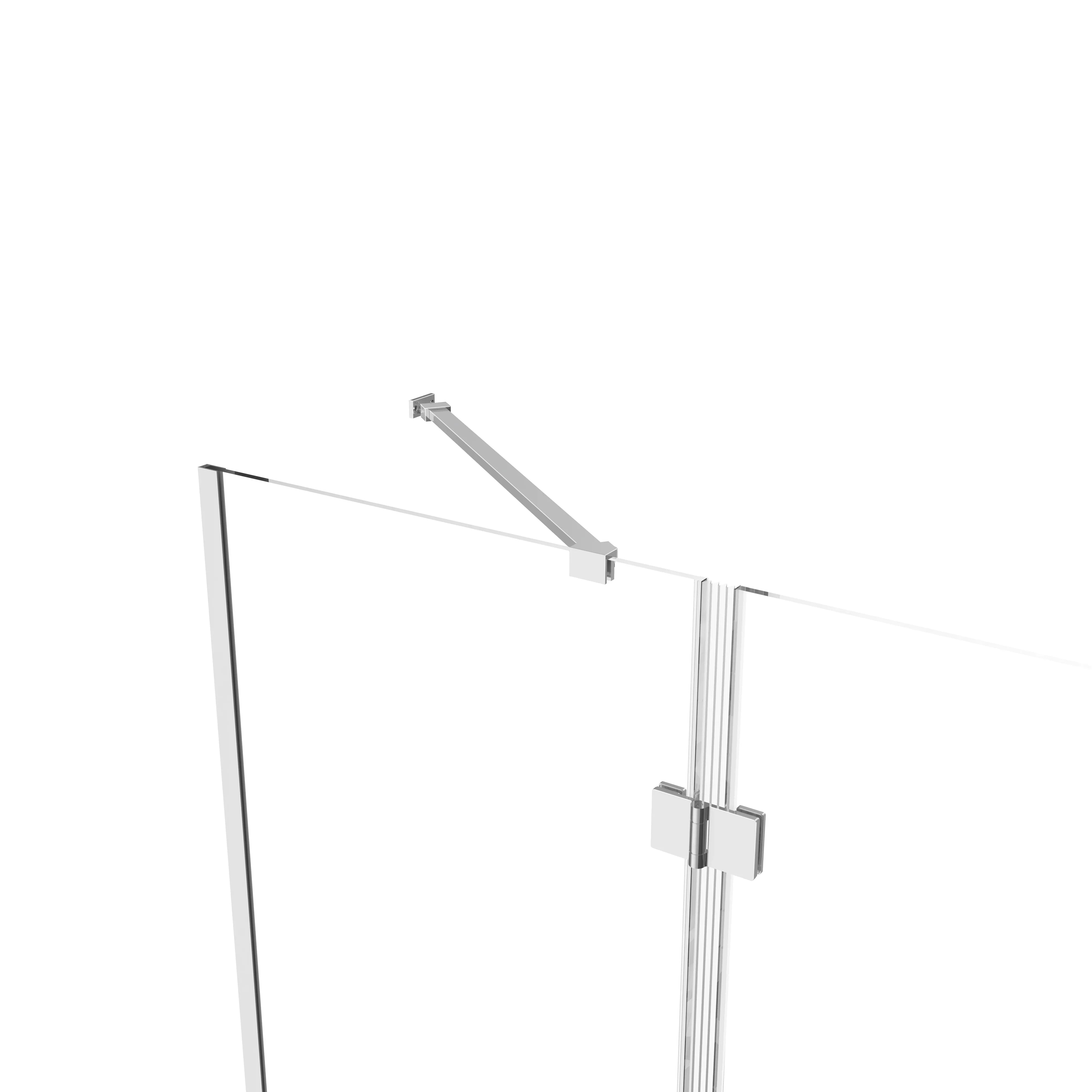 45" x 55" Bathtub Glass Screen with Pivot Door - Chrome Finish Hardware