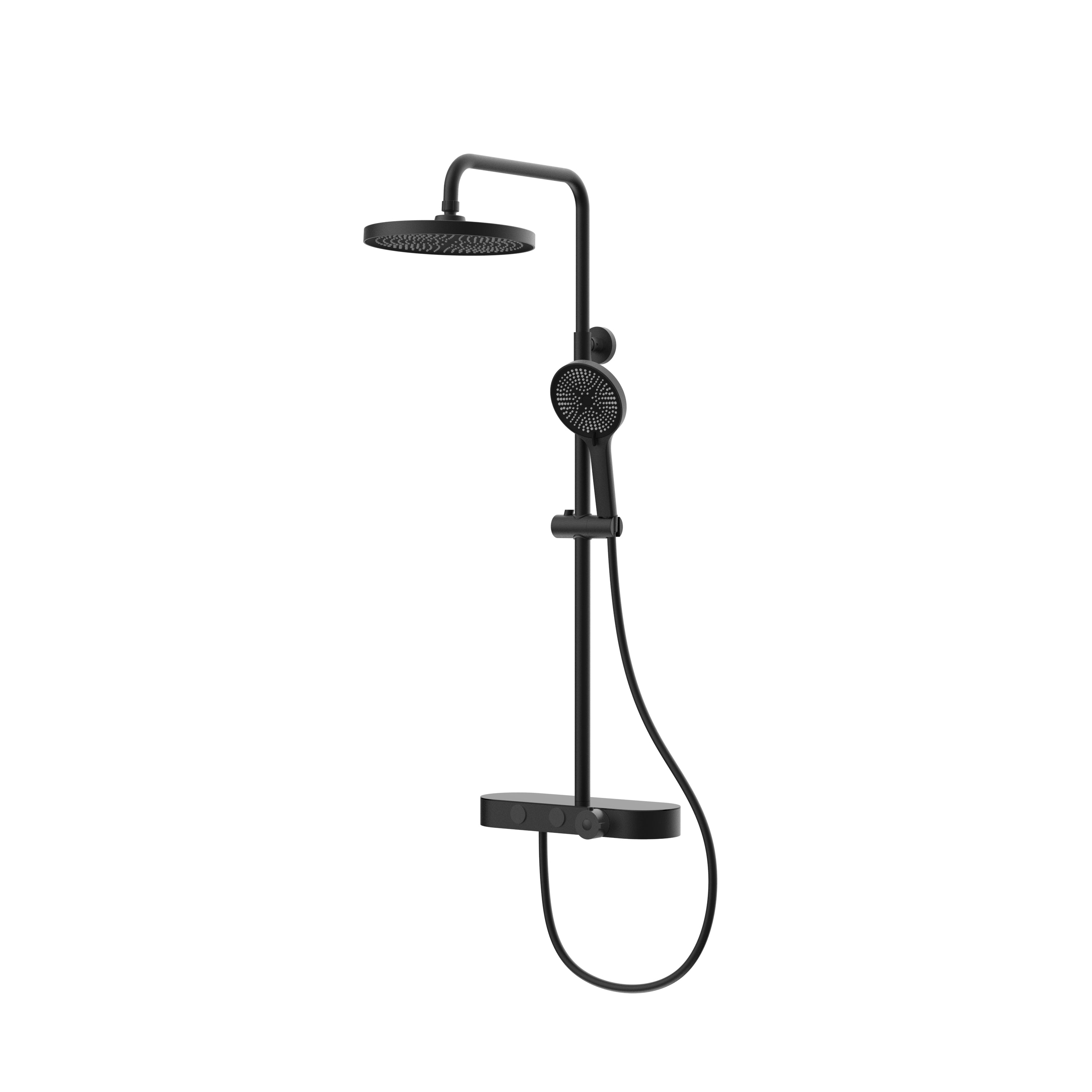 Colonne de douche Halo noir mat thermostatique 2 fonctions