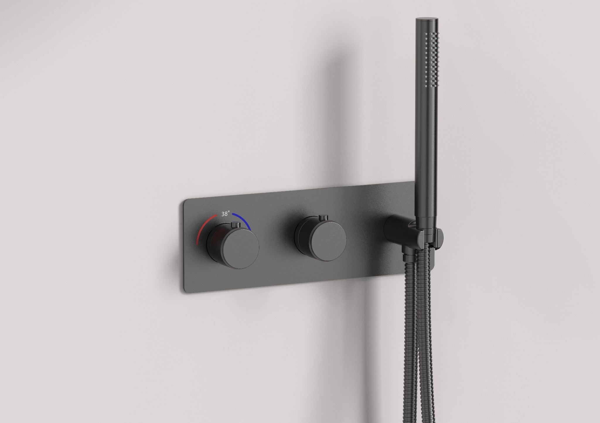 Ensemble de douche thermostatique Arvo 2 fonctions - Noir mat