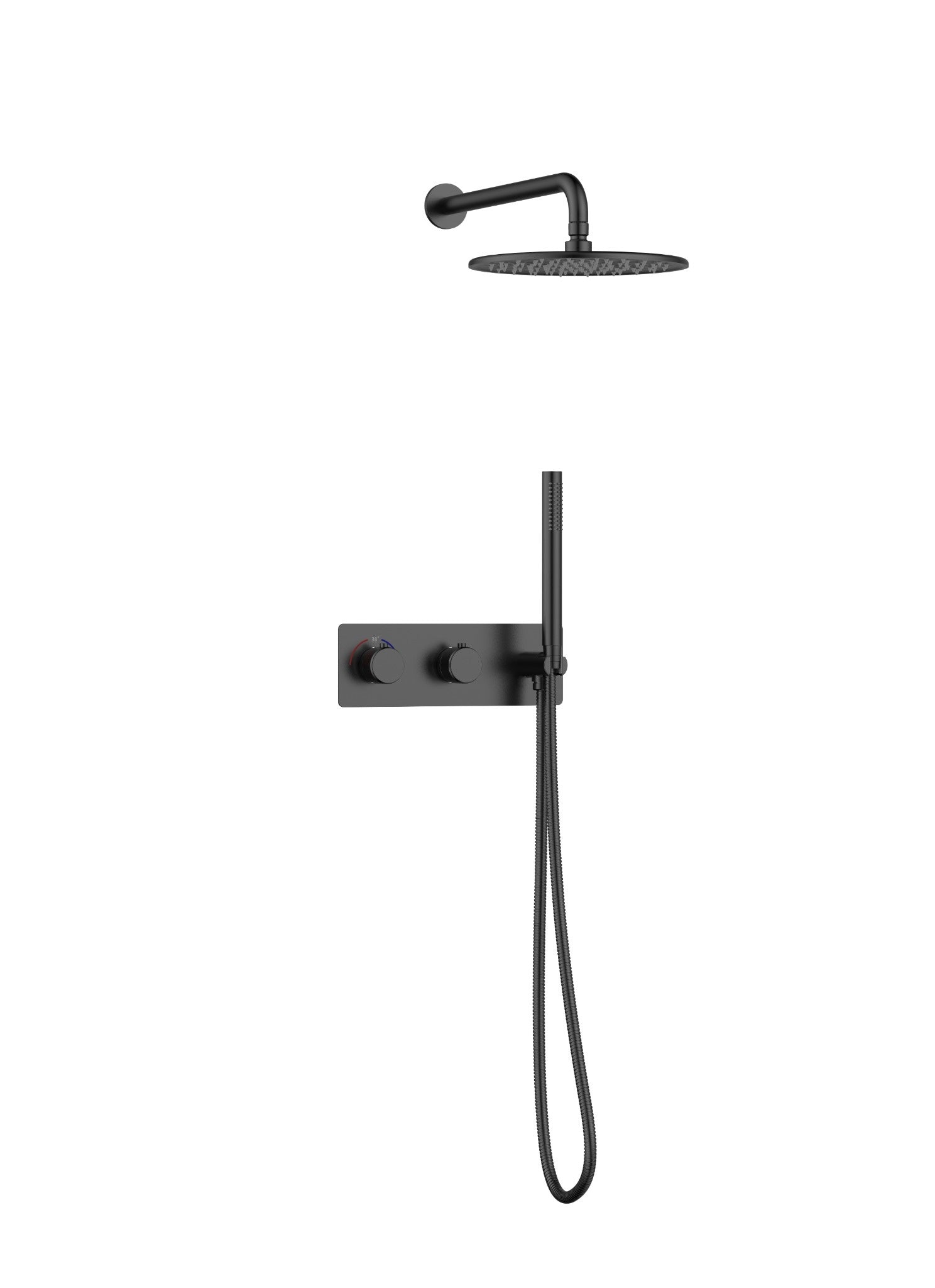 Ensemble de douche thermostatique Arvo 2 fonctions - Noir mat