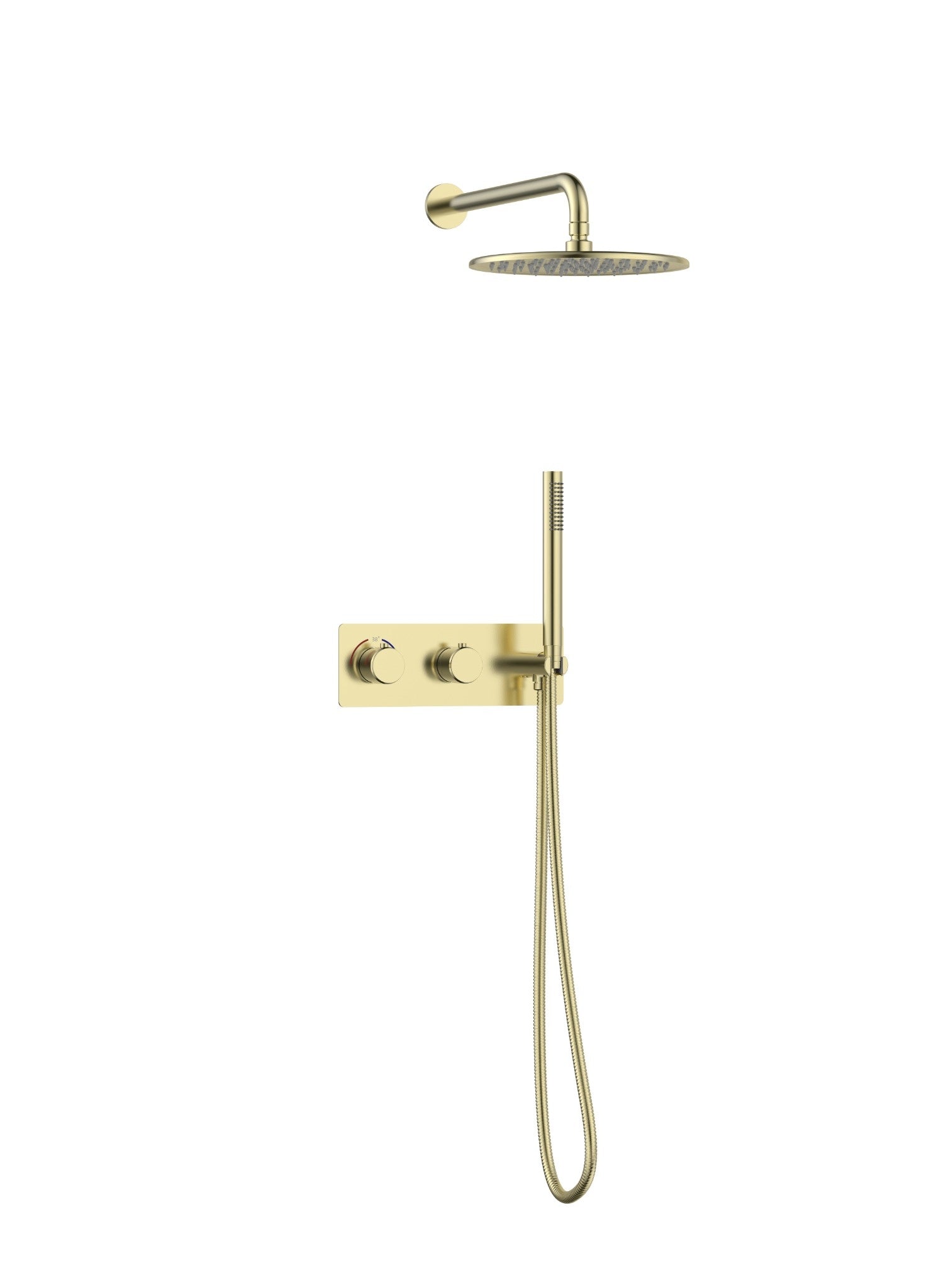 Ensemble de douche thermostatique Arvo 2 fonctions - Or brossé