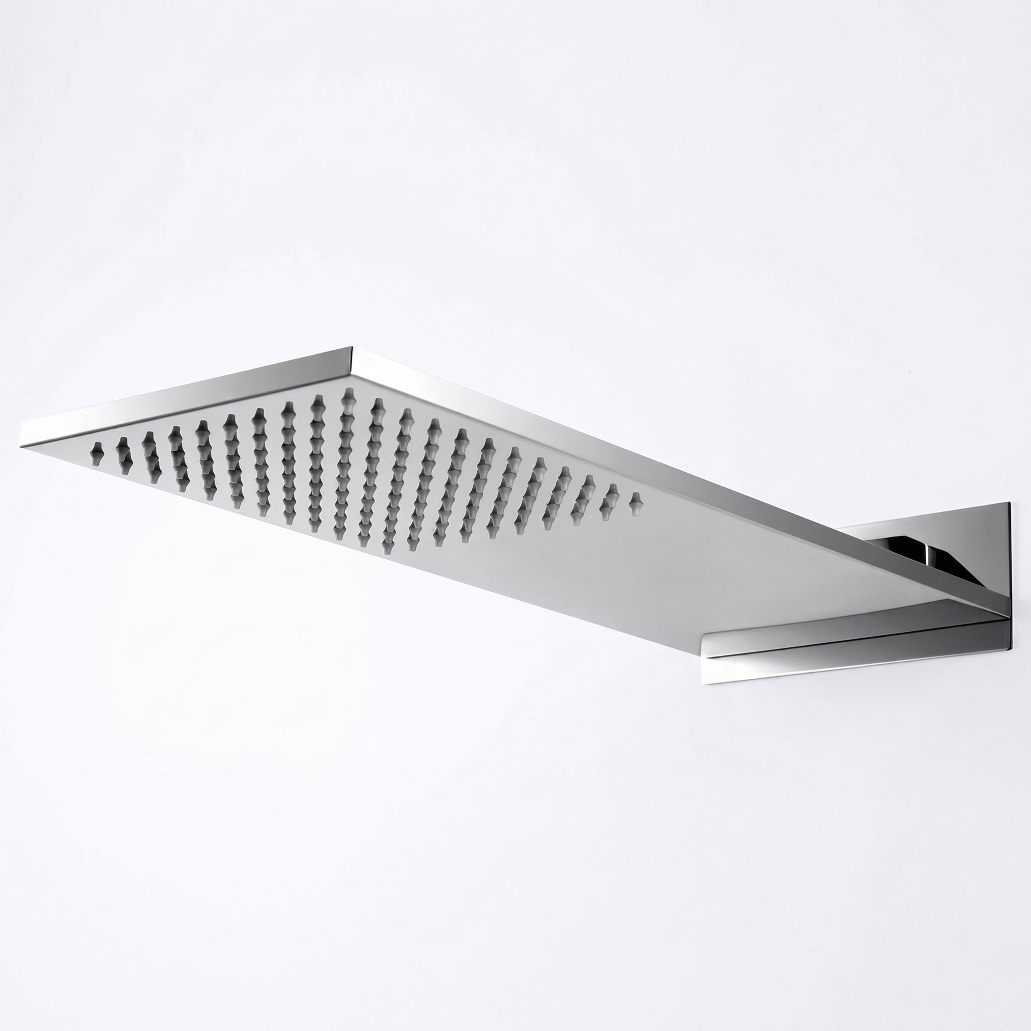 Stainless Steel Wall-Mount Rain Showerhead with Extended Arm - 1 Function