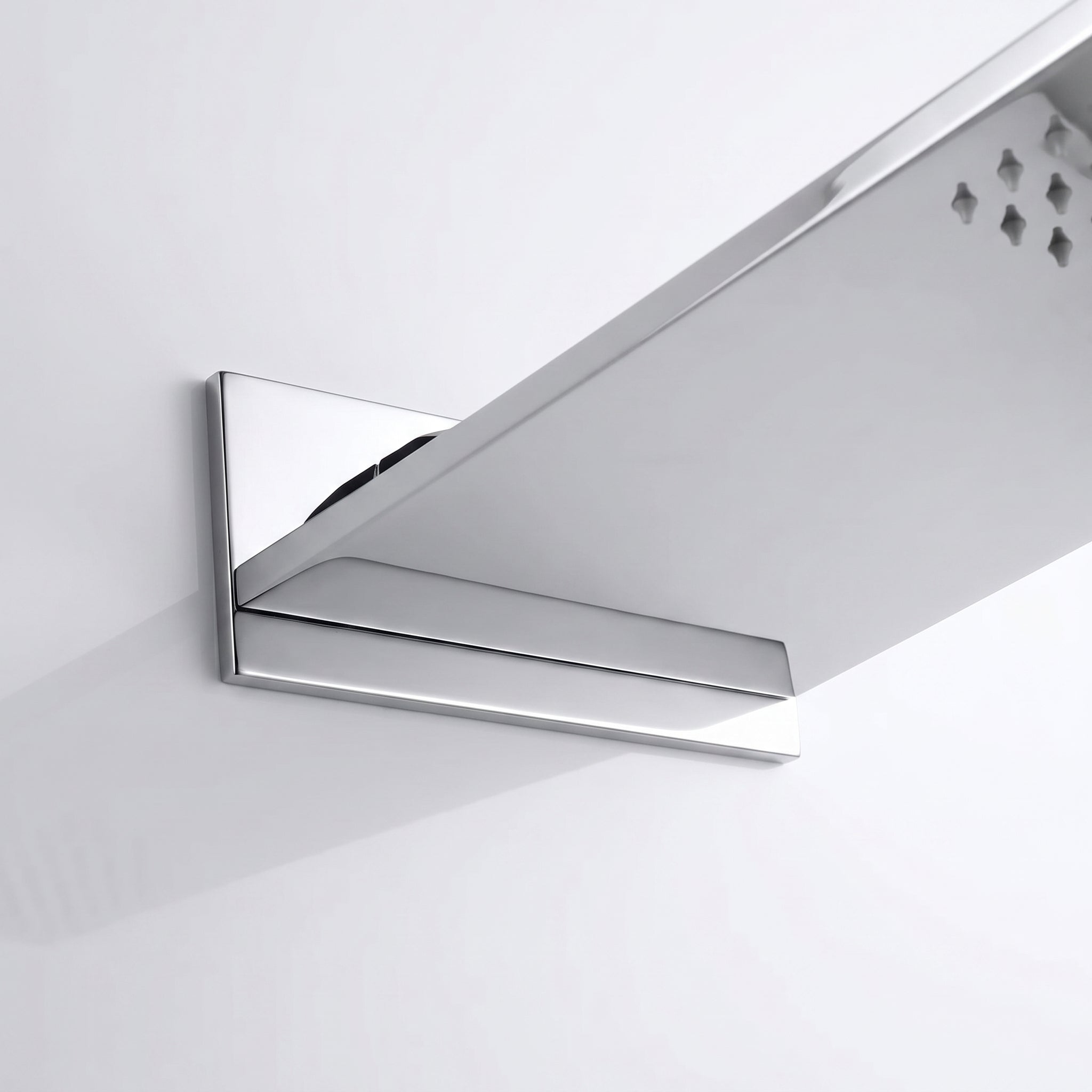 Stainless Steel Wall-Mount Rain Showerhead with Extended Arm - 1 Function