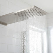 Stainless Steel Wall-Mount Rain Showerhead with Extended Arm - 1 Function