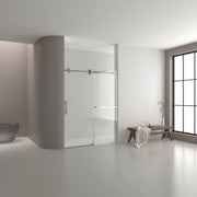 Porte de douche coulissante chromée pour alcôve 60po x 76po