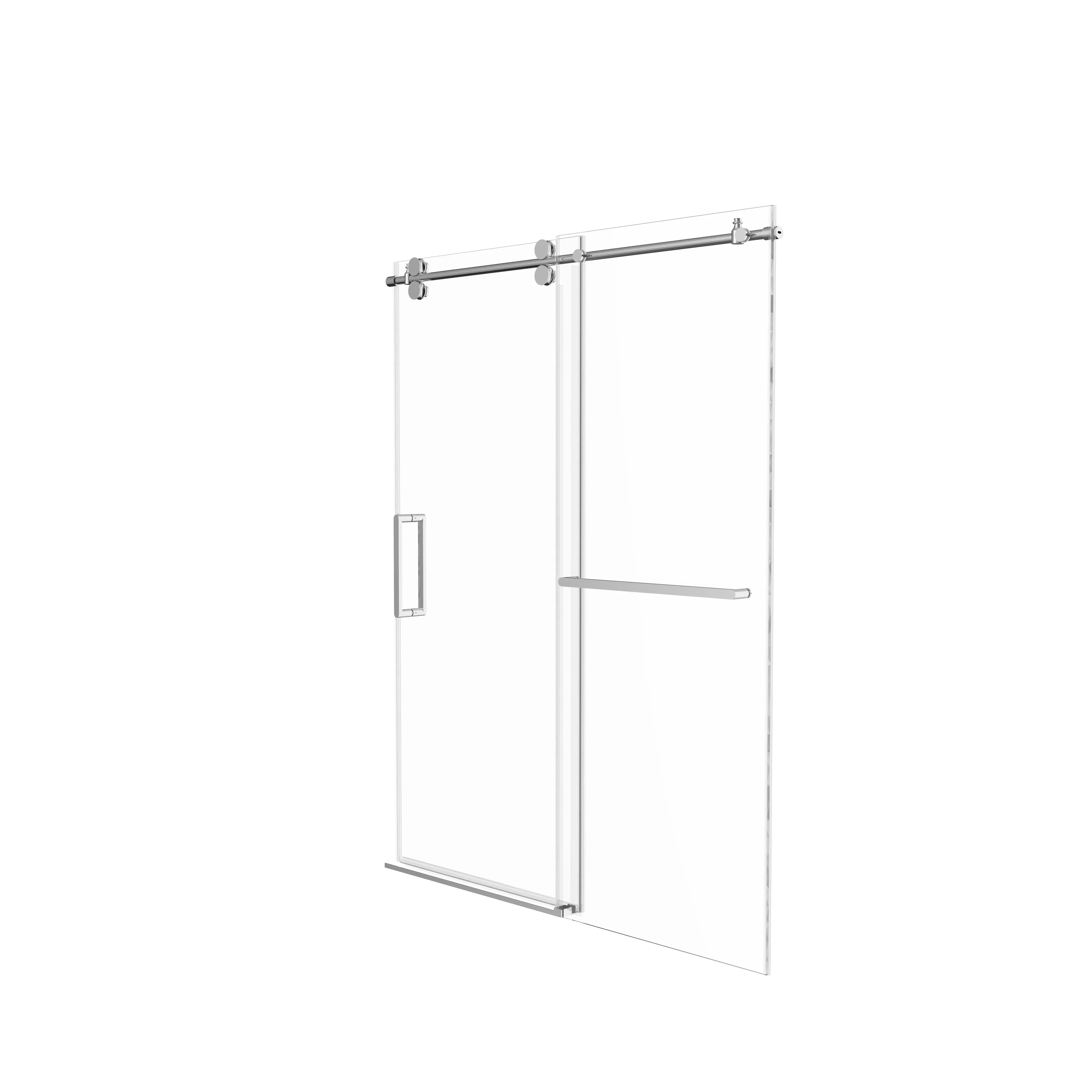 Porte de douche coulissante chromée pour alcôve 60po x 76po