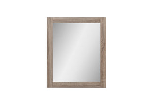 24" Rectangular Mirror with Soft Oak Frame