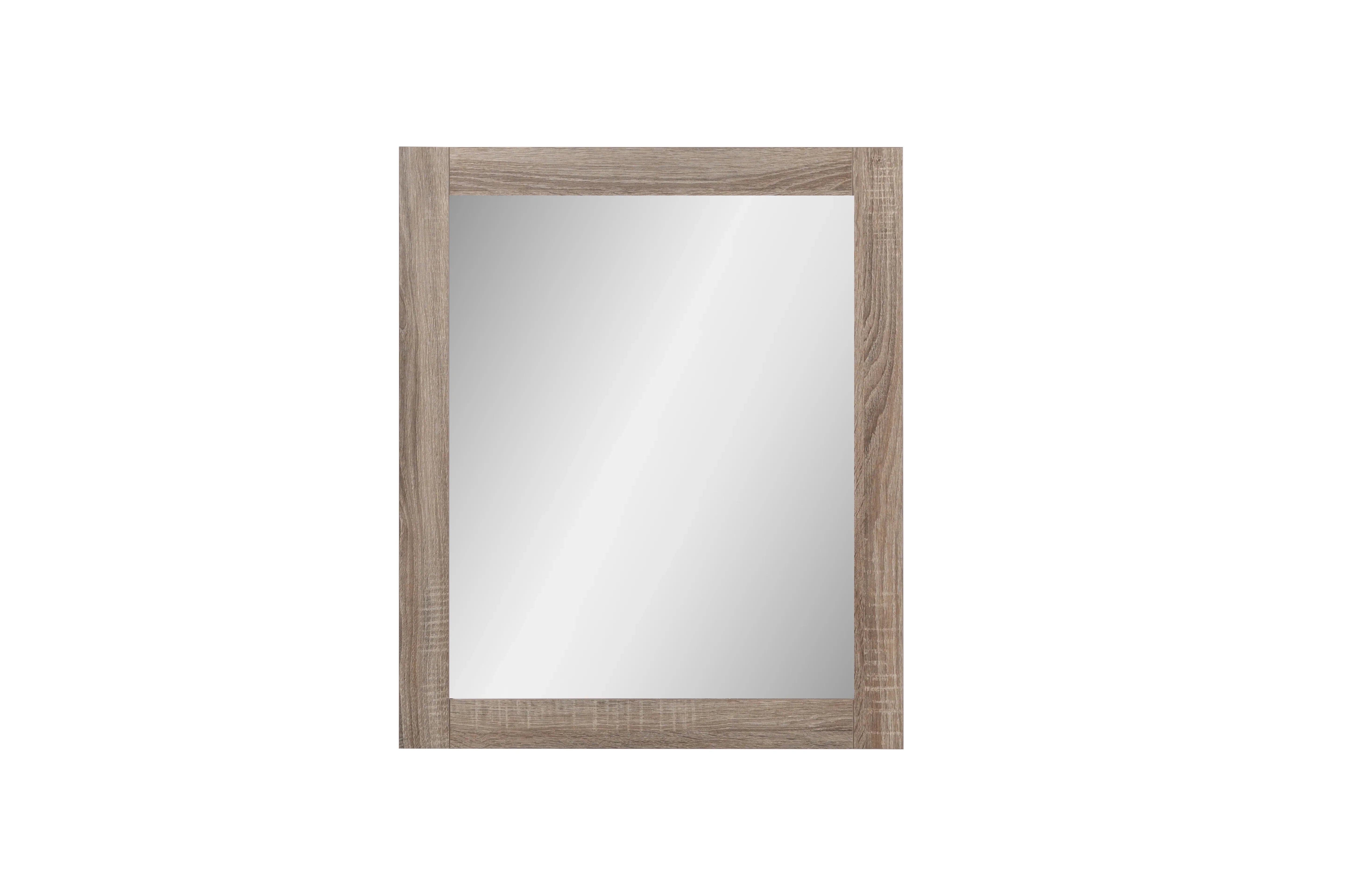 Miroir Rectangulaire 24po avec Cadre en Chêne Tendre